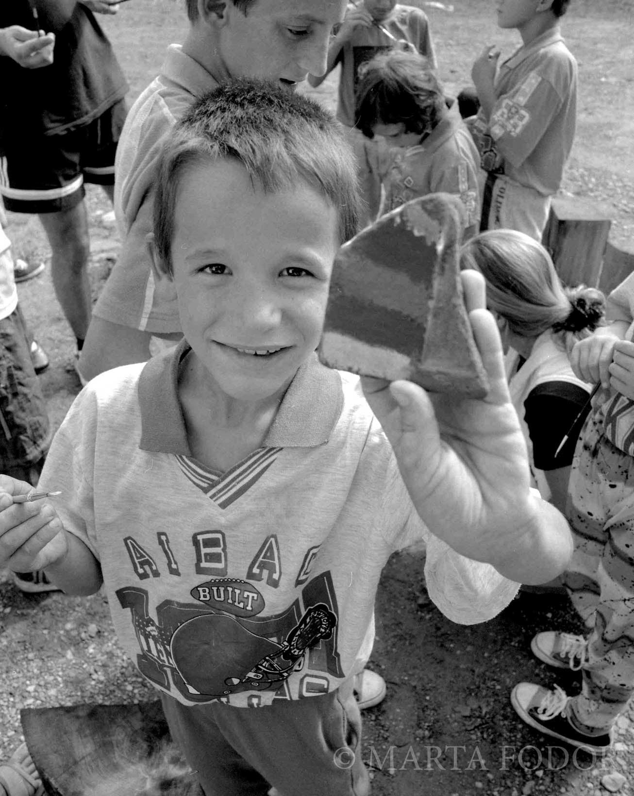 Arts and crafts at Beclean orphanage, Romania