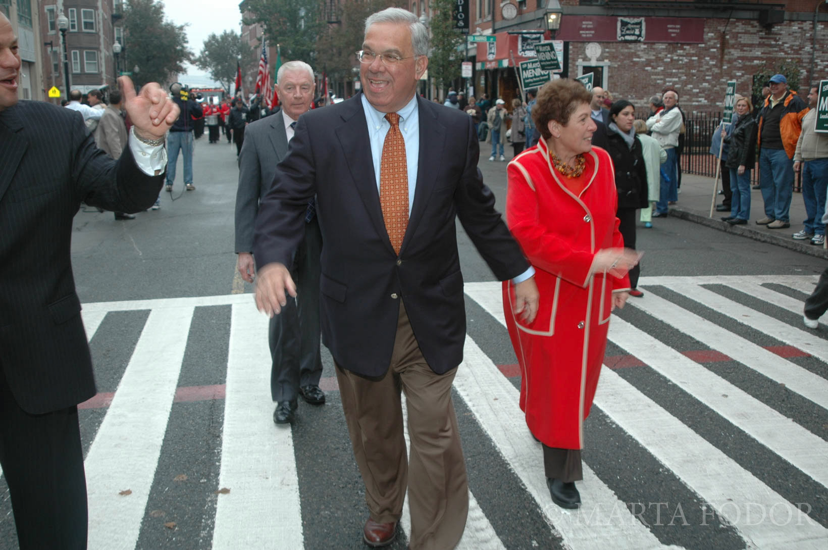 Mayor Thomas Menino during a parade, Boston
