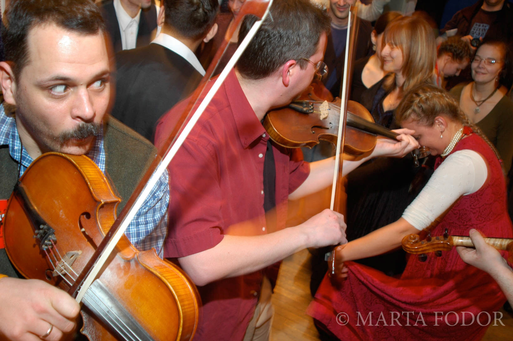 Late night Táncház (dance party) during the North American Hungarian Folk Festival in Montreal.