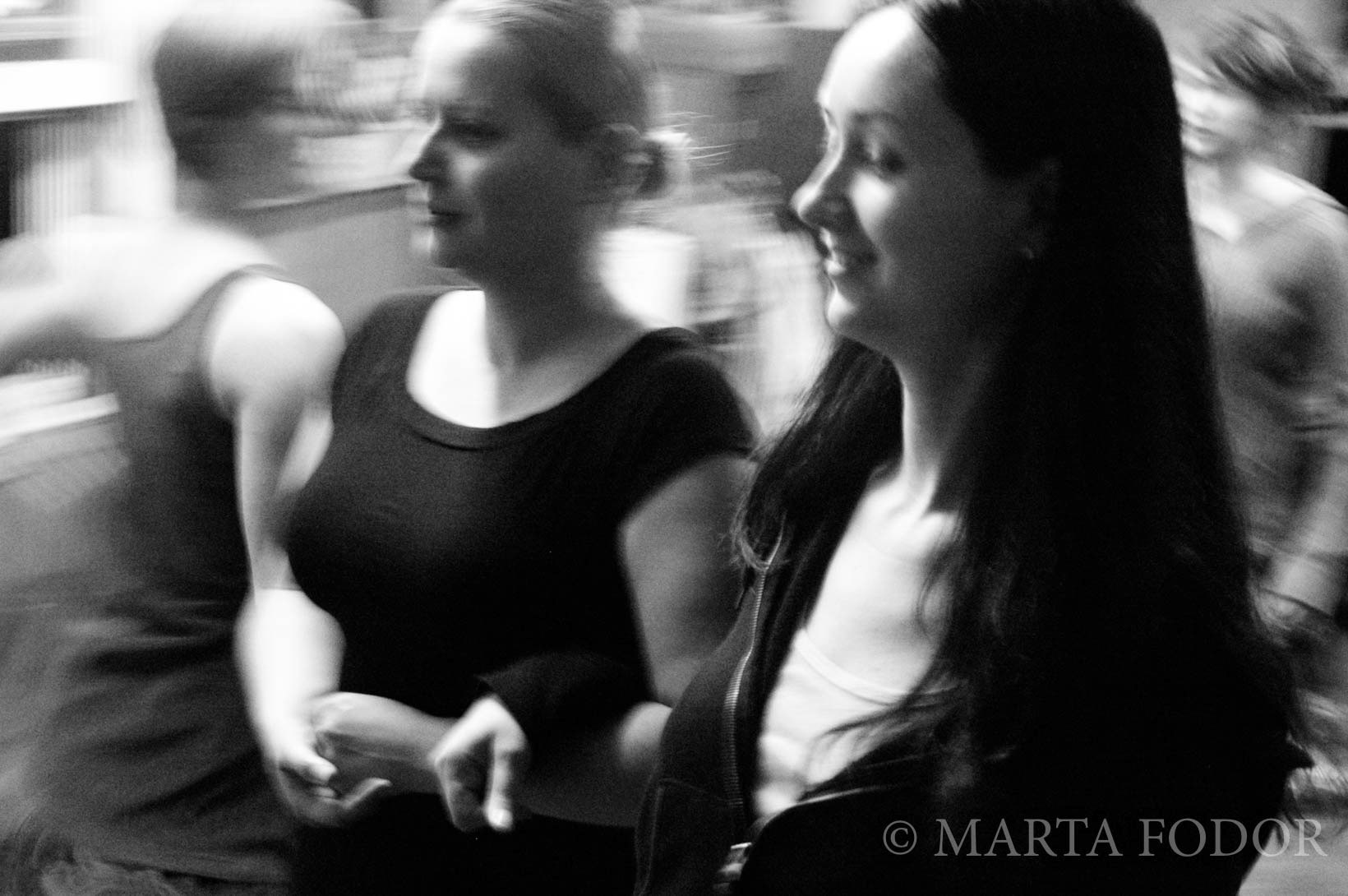 Dancers from the Csűrdöngölő Folk Dance Ensemble during rehearsal, New Brunswick, NJ.