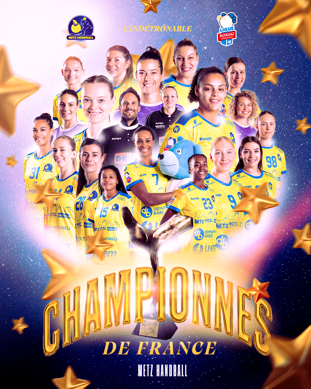 Championnes de France 2025 - Metz Handball - pour la LFH