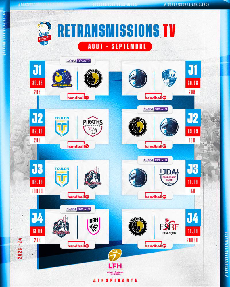 Une partie de la nouvelle charte Ligue Feminine de Handball