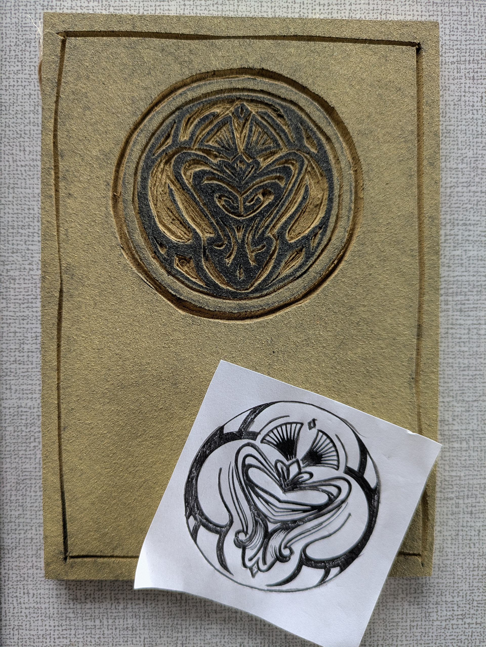 Jewelry  and Krea.ai image to linocut