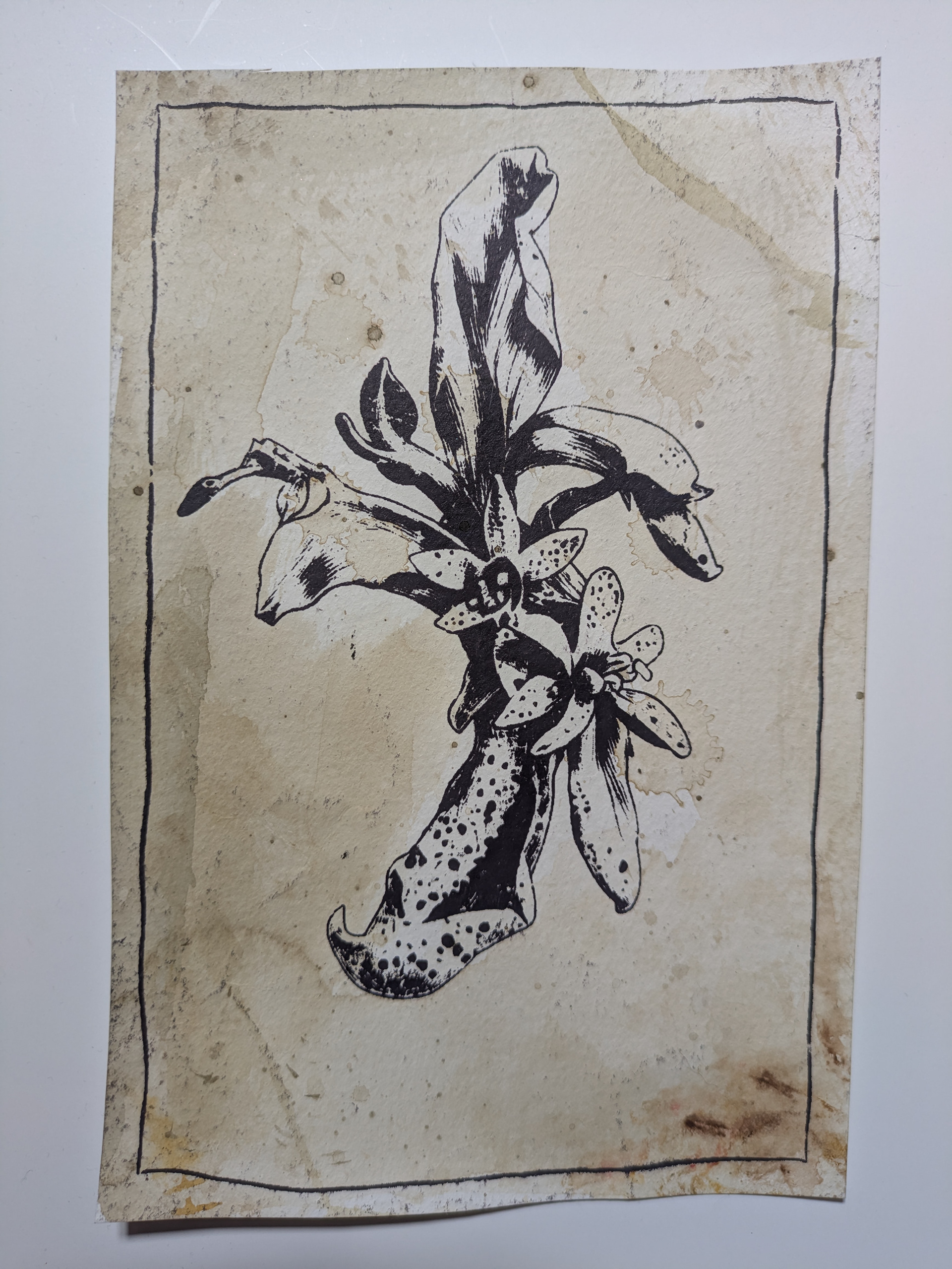 Real: Silkscreened and watercolor paper