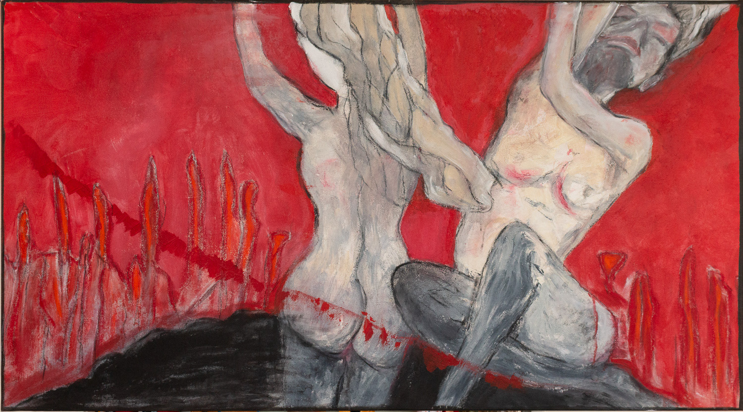 Metatron, Pastellkreide und Acryl auf Leinwand 160*90cm