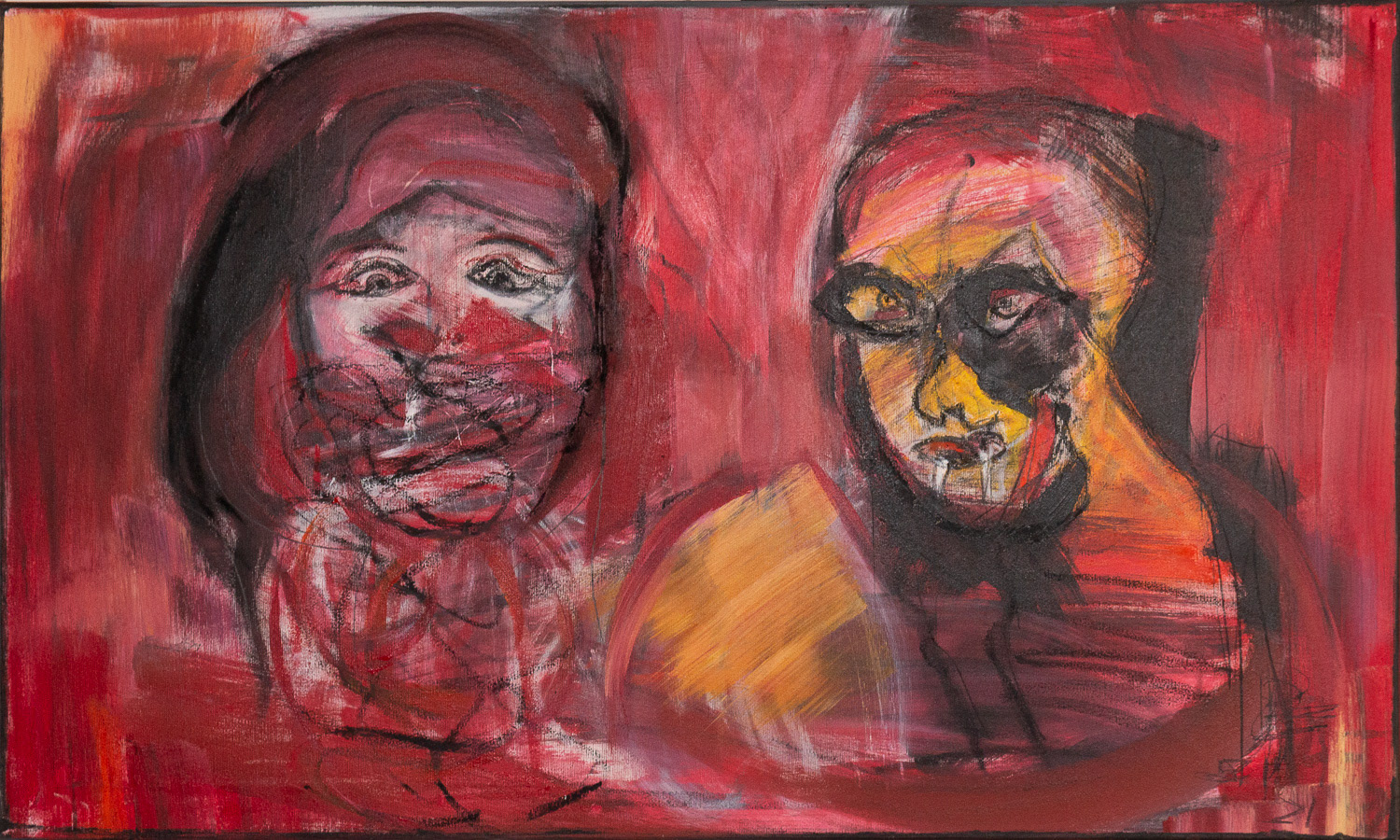 Transformation III, Pastellkreide und Acryl auf Leinwand 100*60cm 