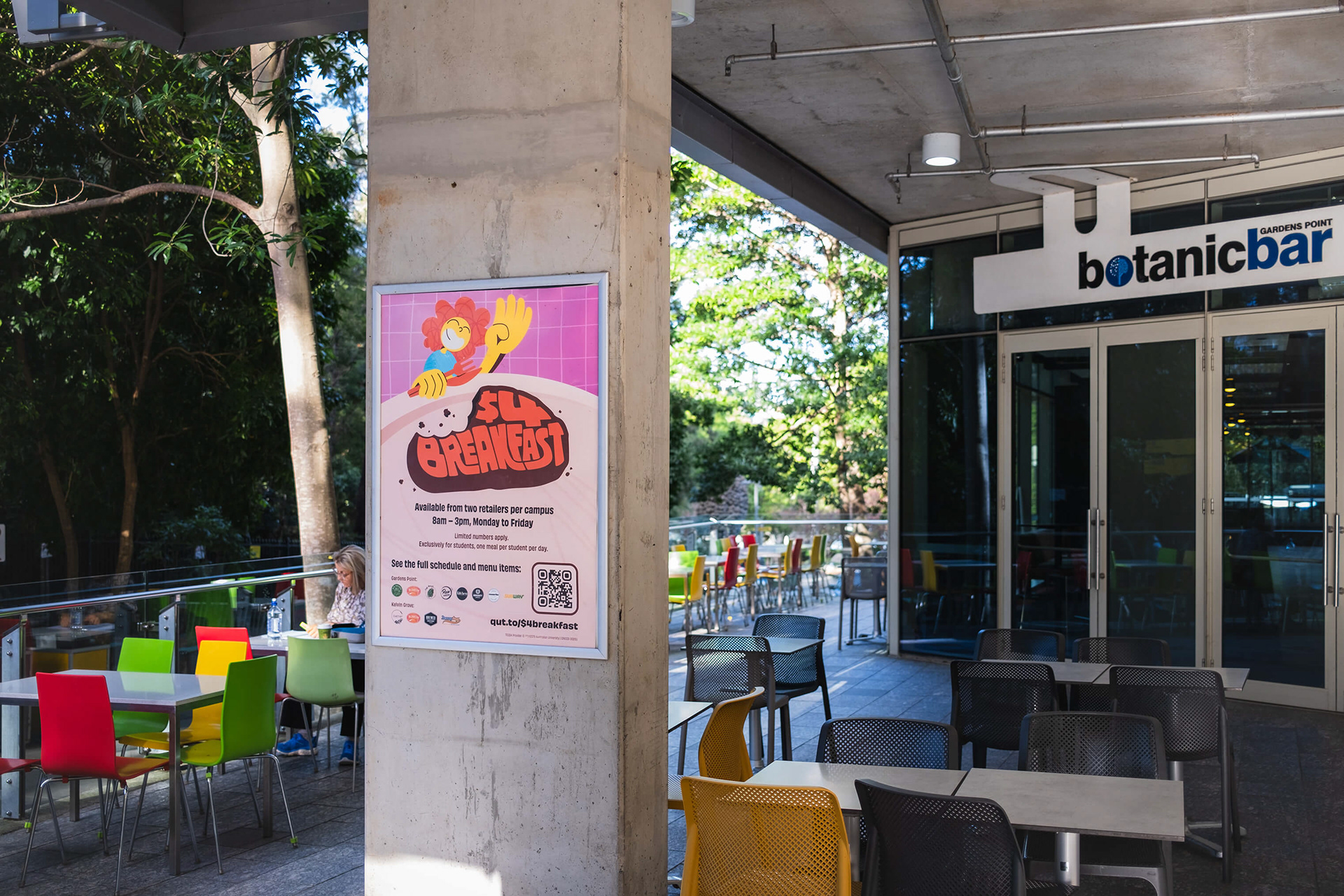 A0 signage outside the Botanic Bar