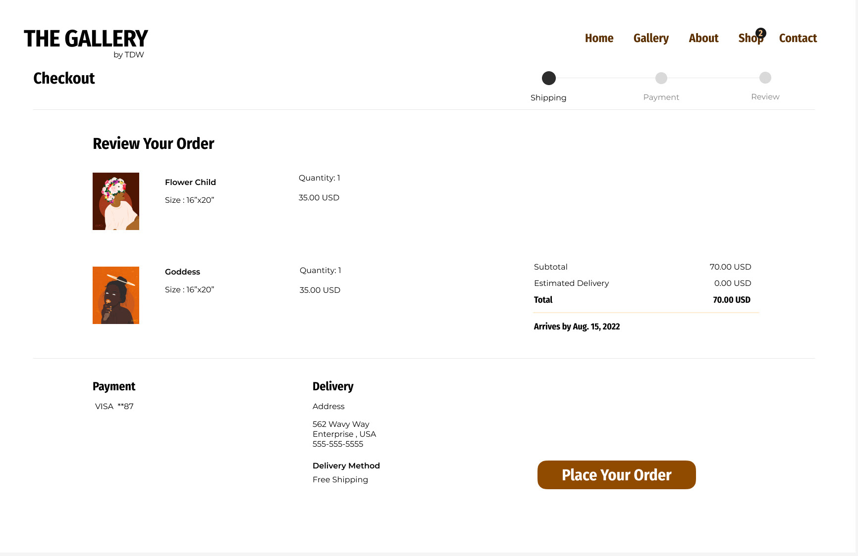Checkout - Review
