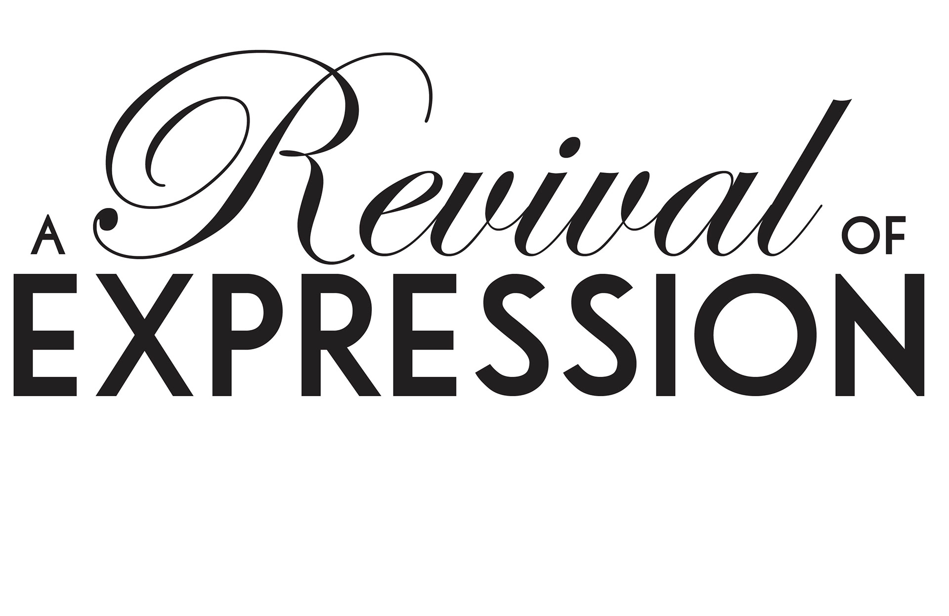 A Revival of Expression, logo for Minneapolis College's Apparel Technologies Spring Fashion Show website., Adobe Illustrator