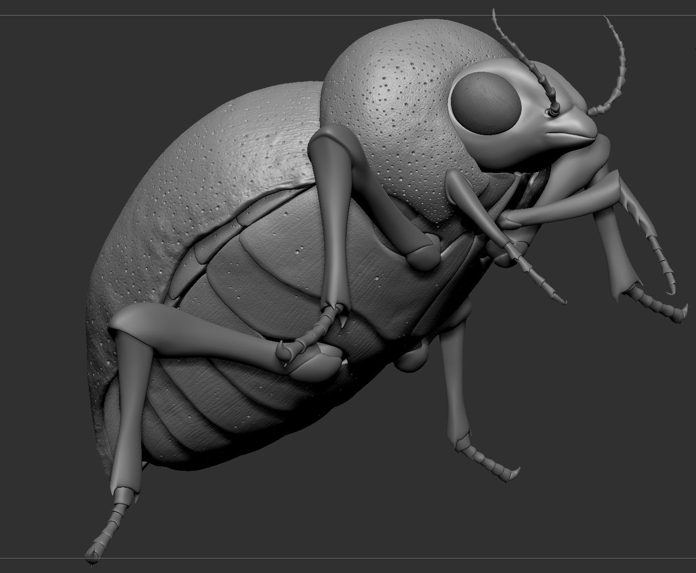 Shell detail added in Z Brush