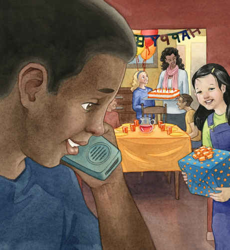 "Birthday Phone Call" from "Sensing Peace" Client: MennoMedia