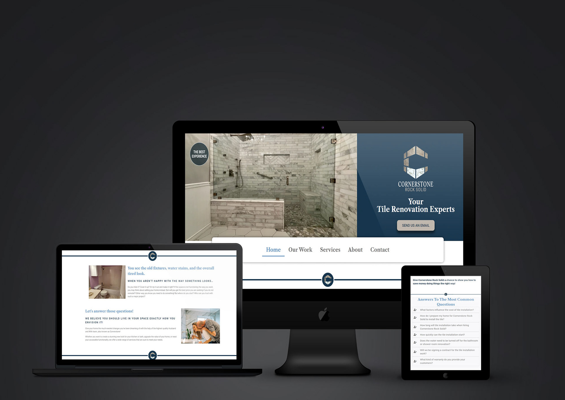 wordpress | tile installation landing page