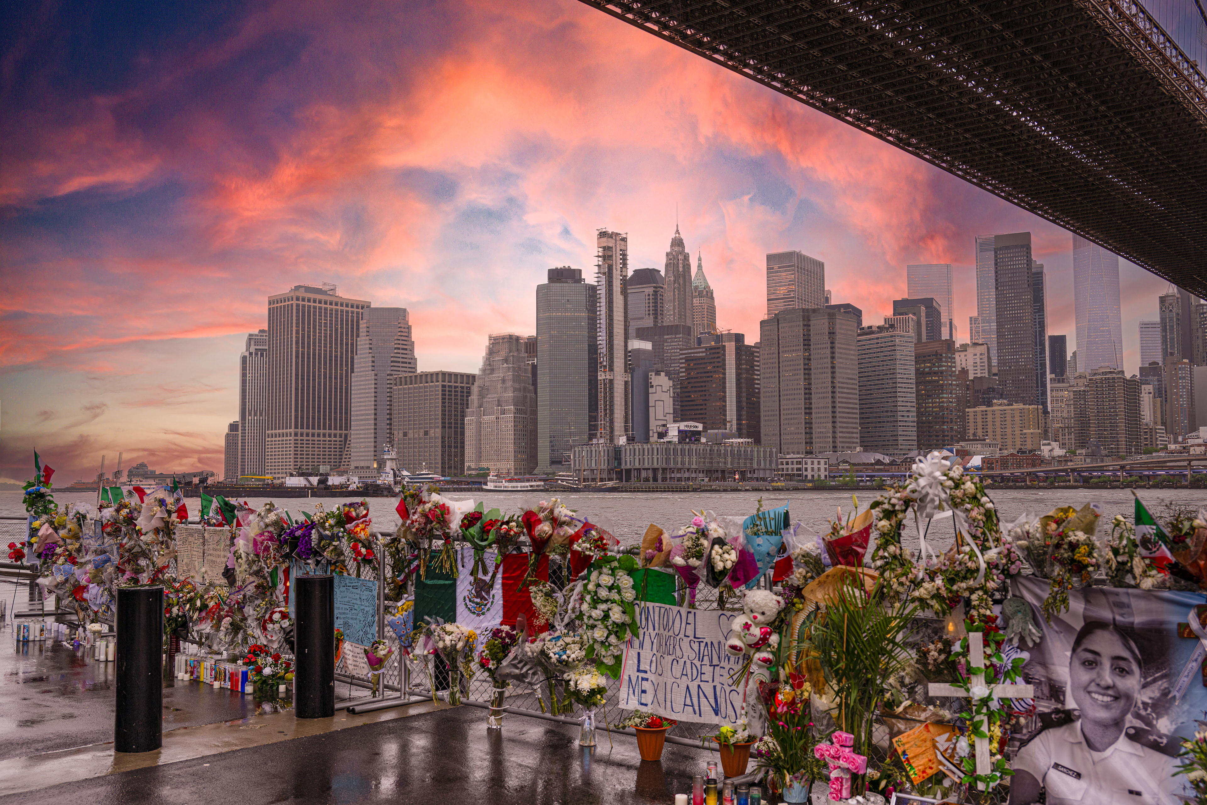 Místo havárie mexické plachetnice, 05/2025