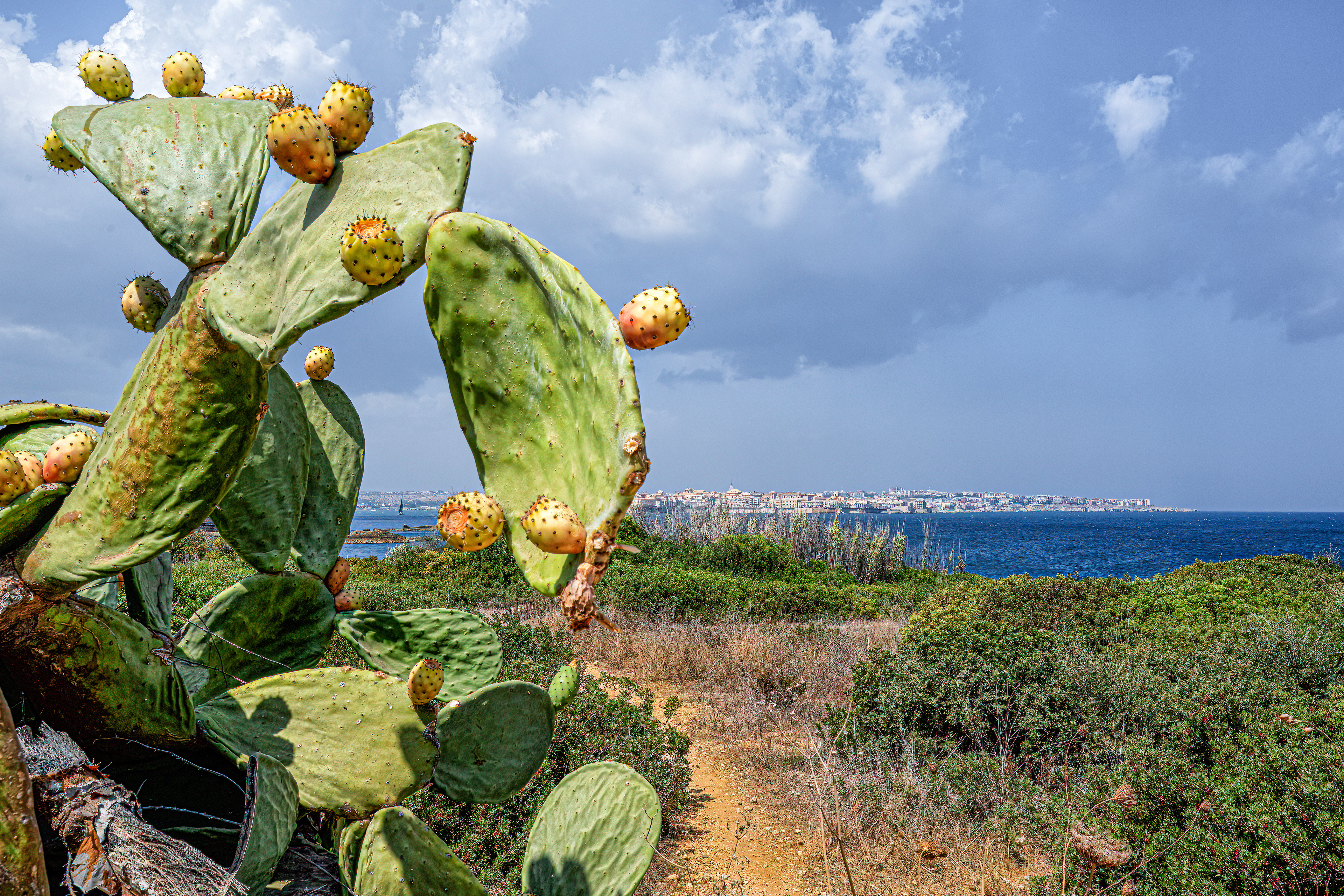Plemmirio, vzadu Syracusy