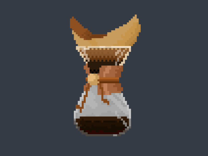 Pixel Pour Over Coffee