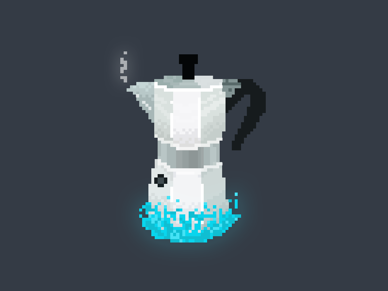 Pixel Moka Pot Coffee