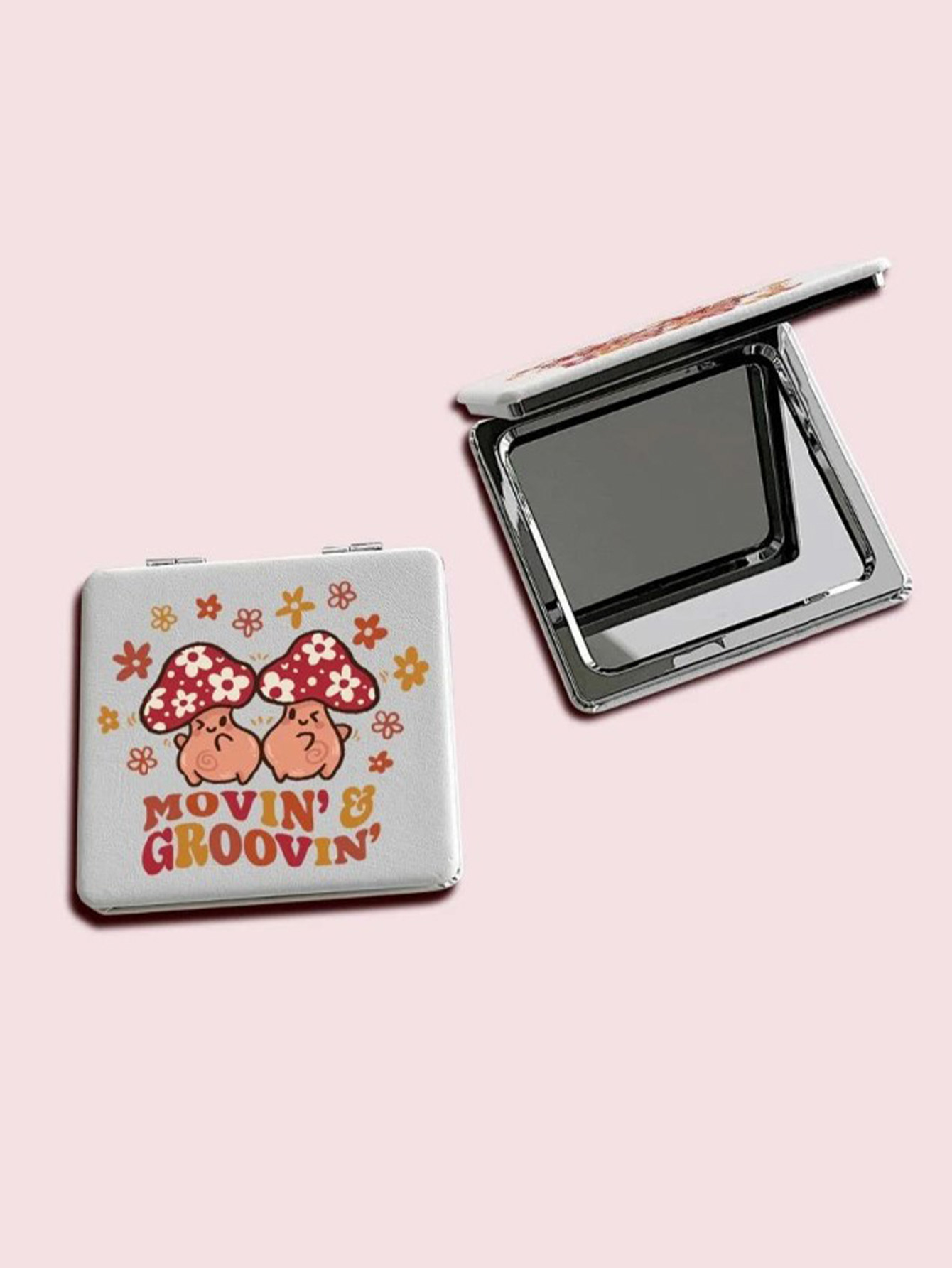 ROMWE X Emi Bee 1pc Mushroom Pattern Foldable Mirror