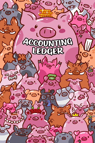 Accounting Ledger Cute Pig Spending Journal and Expense Tracker for Children
