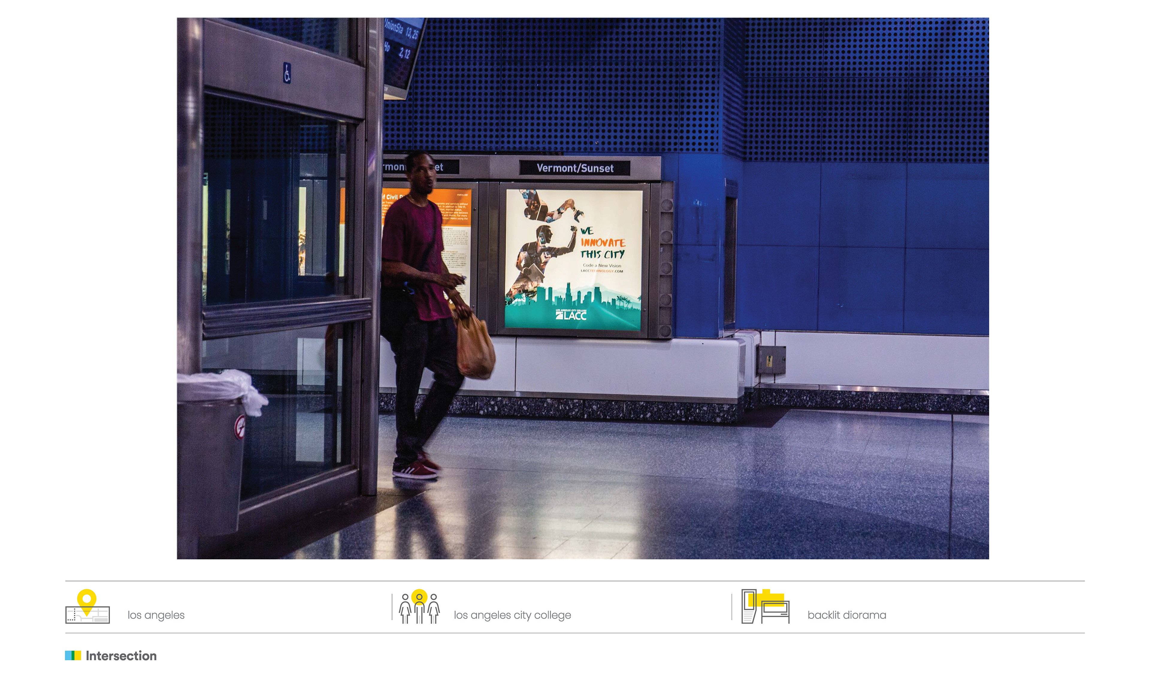 Subway backlit ad
