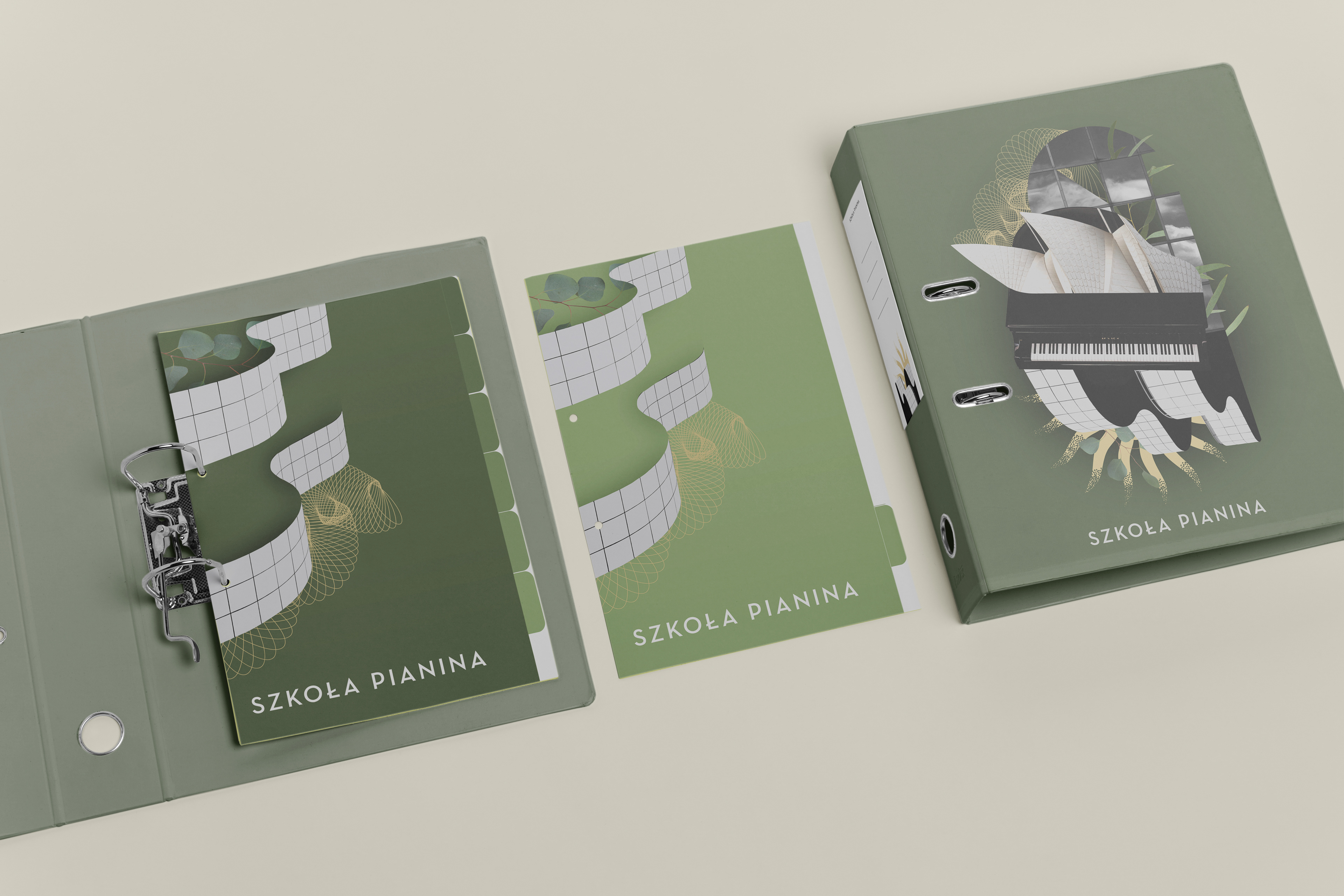 Wewnętrzne zakładki oraz okładka segregatora (mockup)
