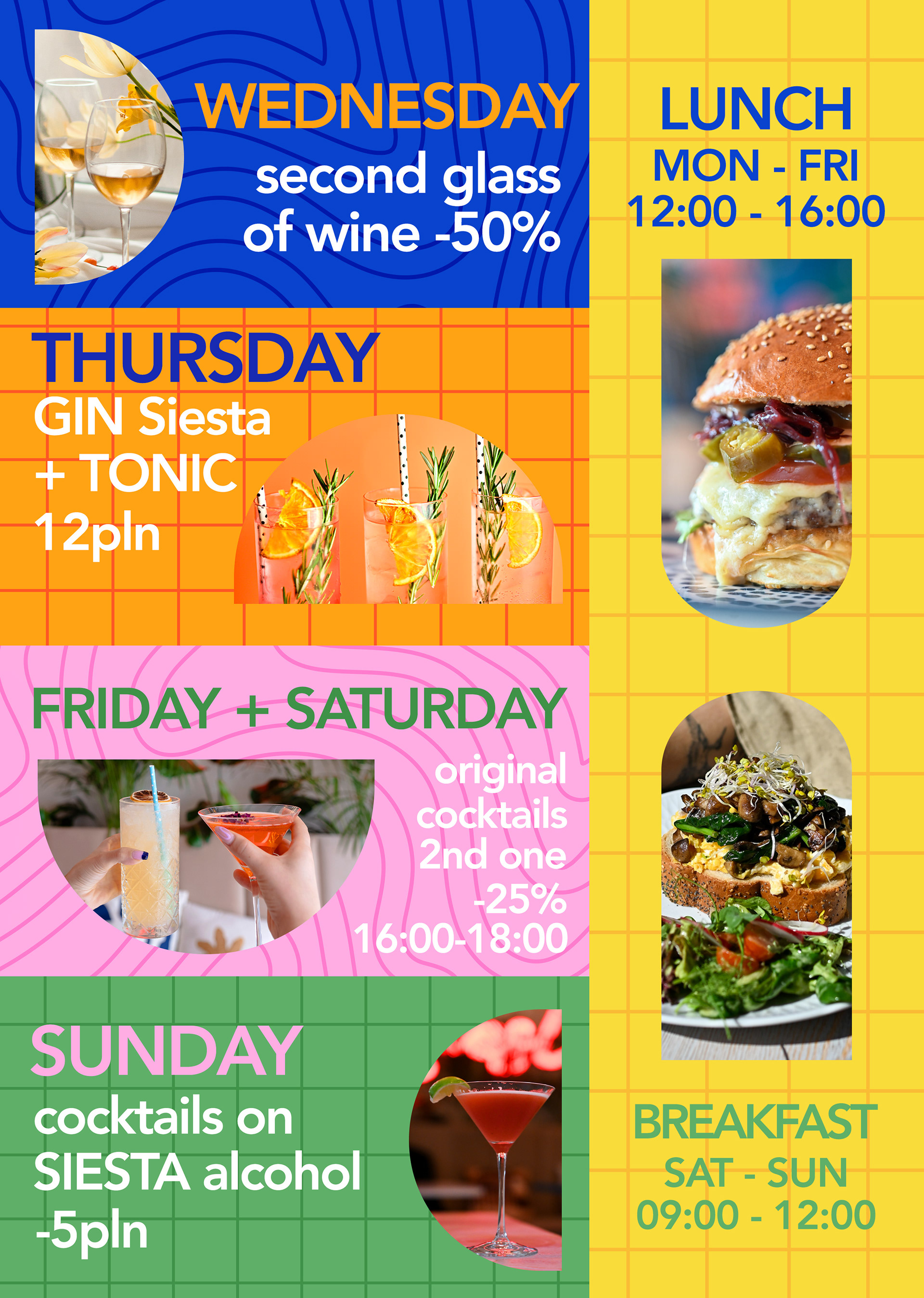 printed menu insert