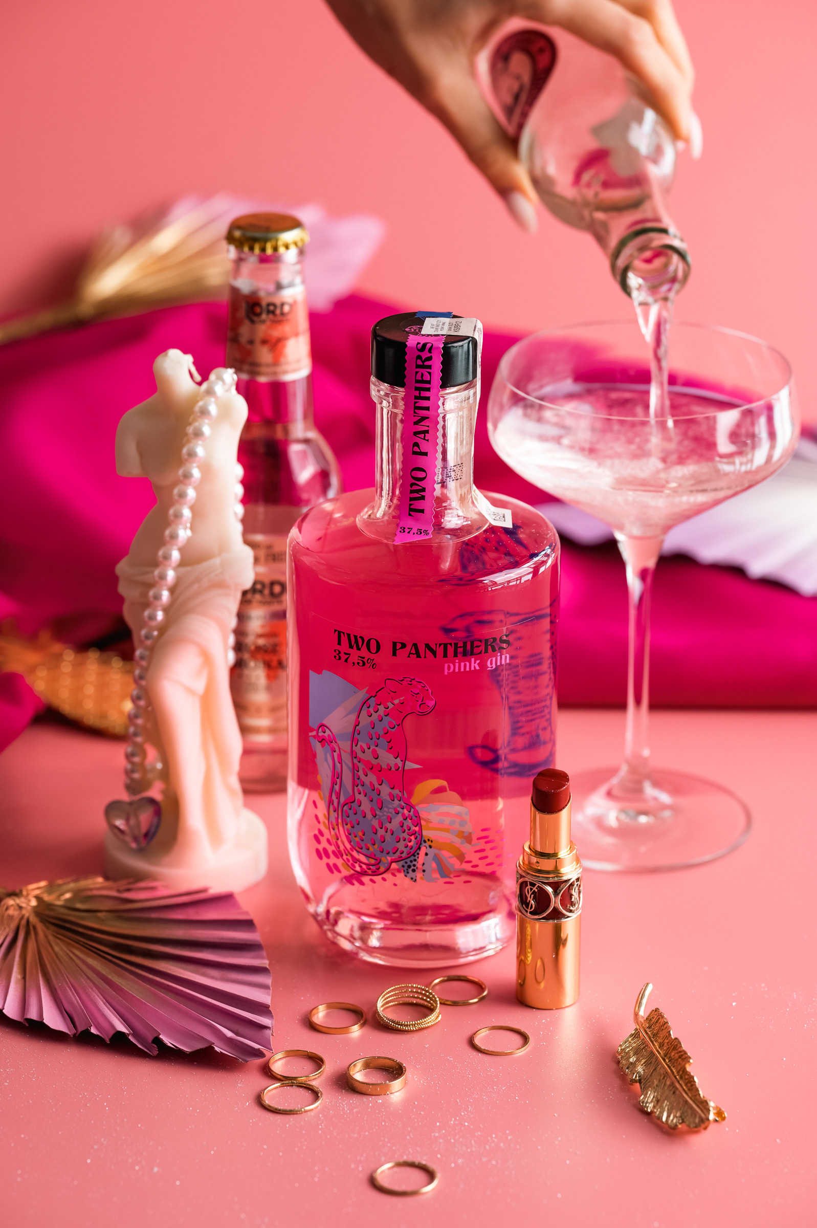 pink gin bottle