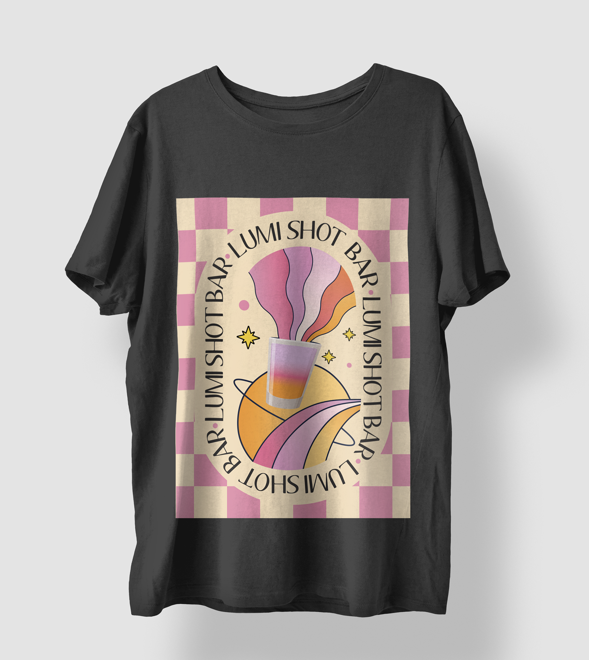 lumi shot bar t shirt