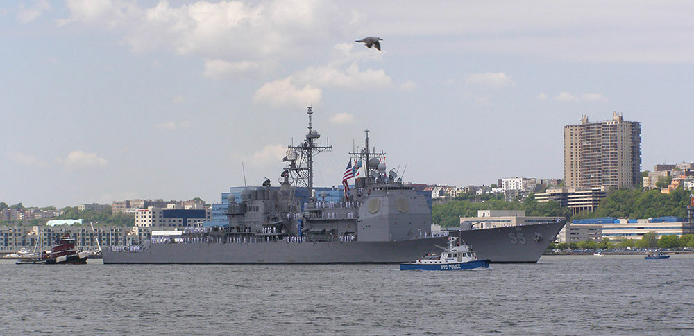 NYPD Launches Escort Naval Ship During Fleet Week 2008