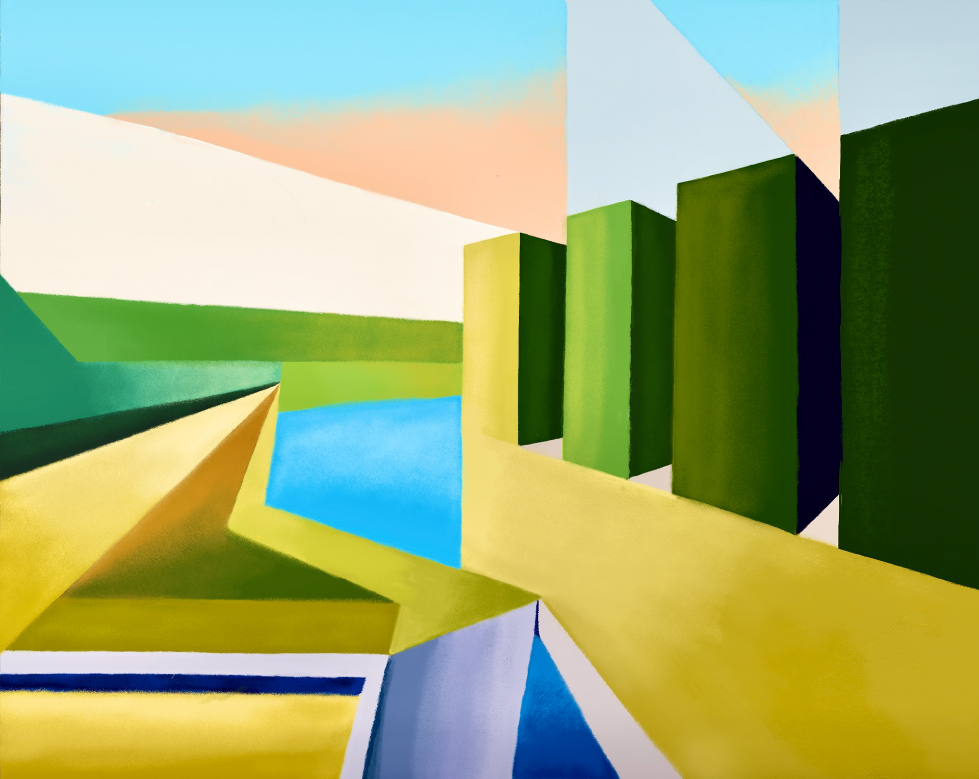 Geometric Pastels made in Procreate