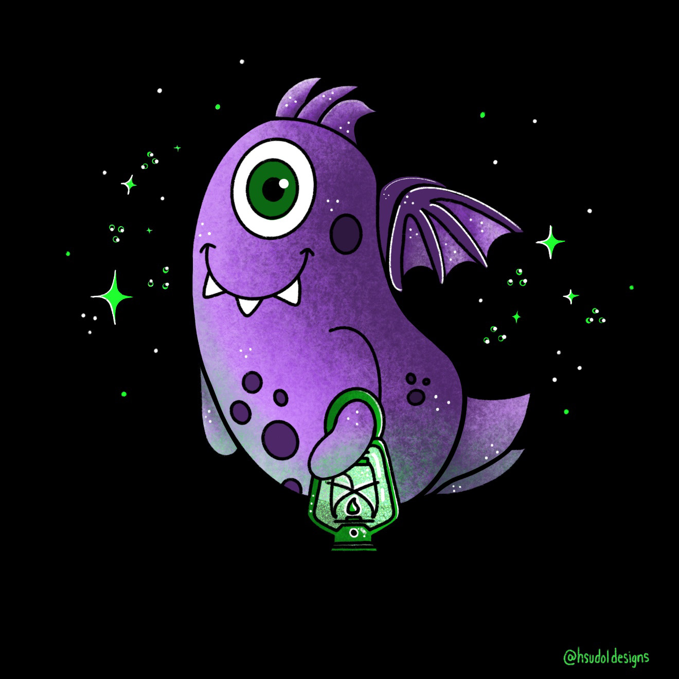 Monday Monster Digital Illustration