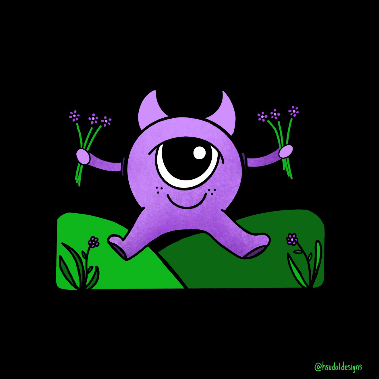 Monday Monster Digital Illustration