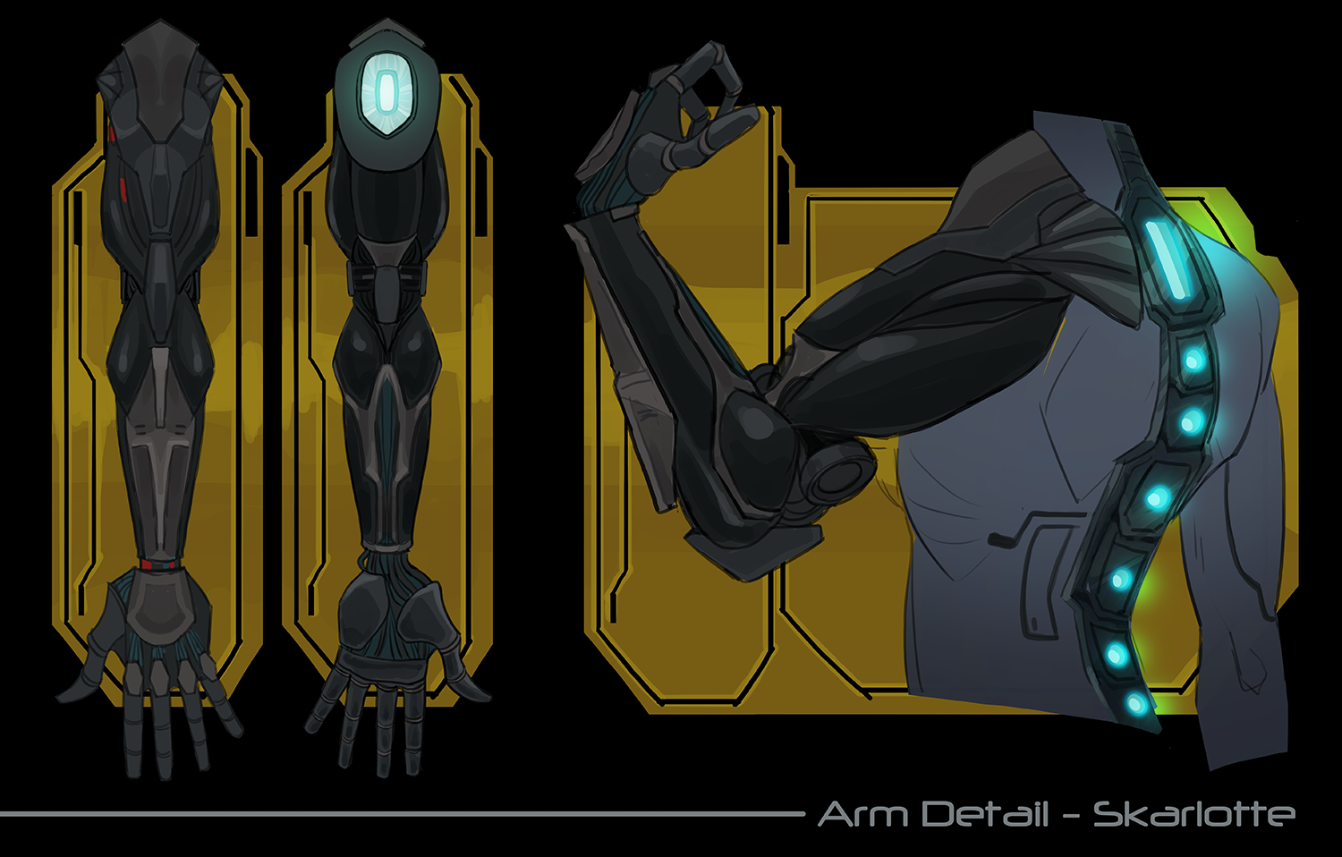 Cybernetic arm detail - Skarlotte