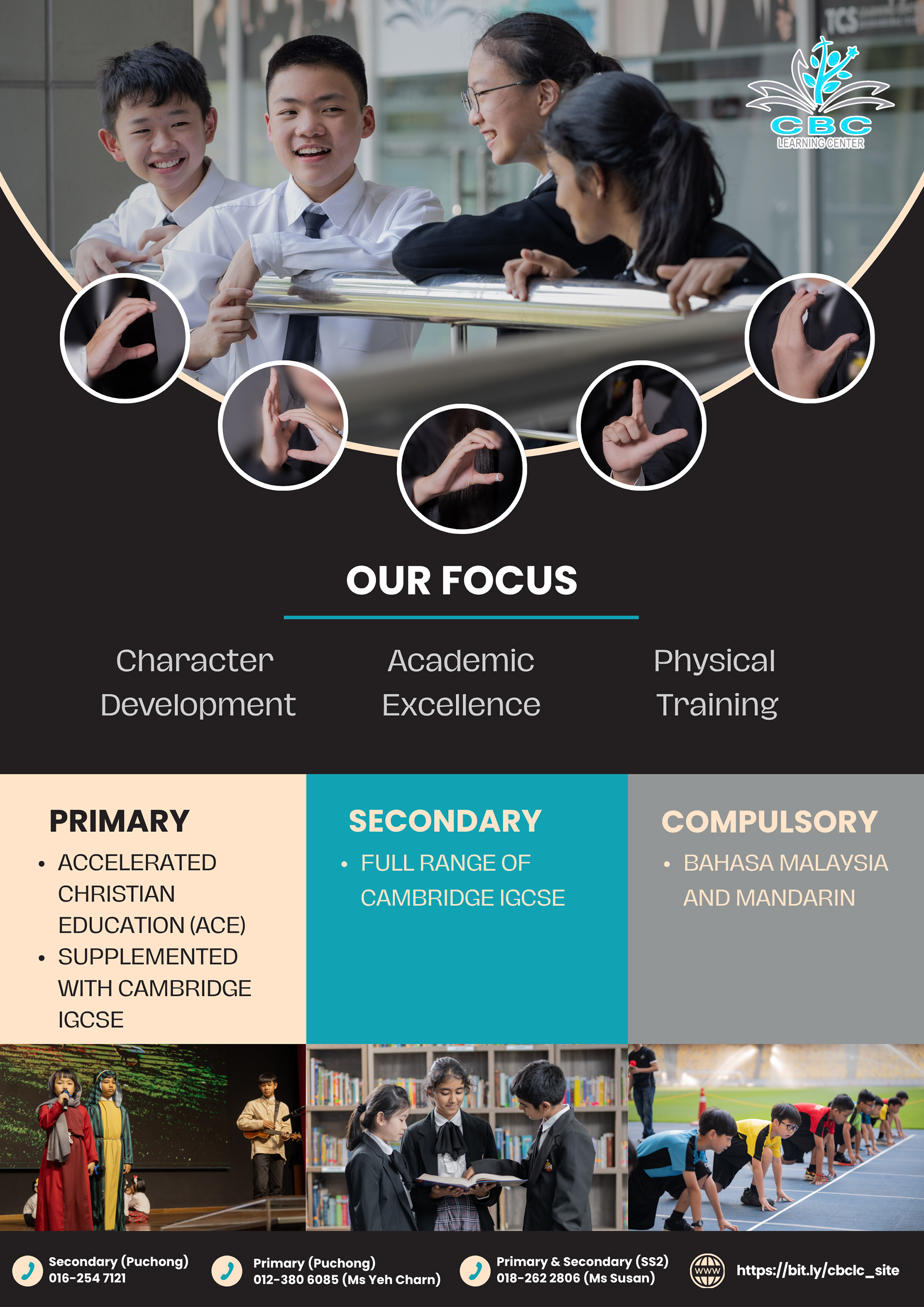 Yearbook 2025 back cover of CBC Learning Center (IOI).