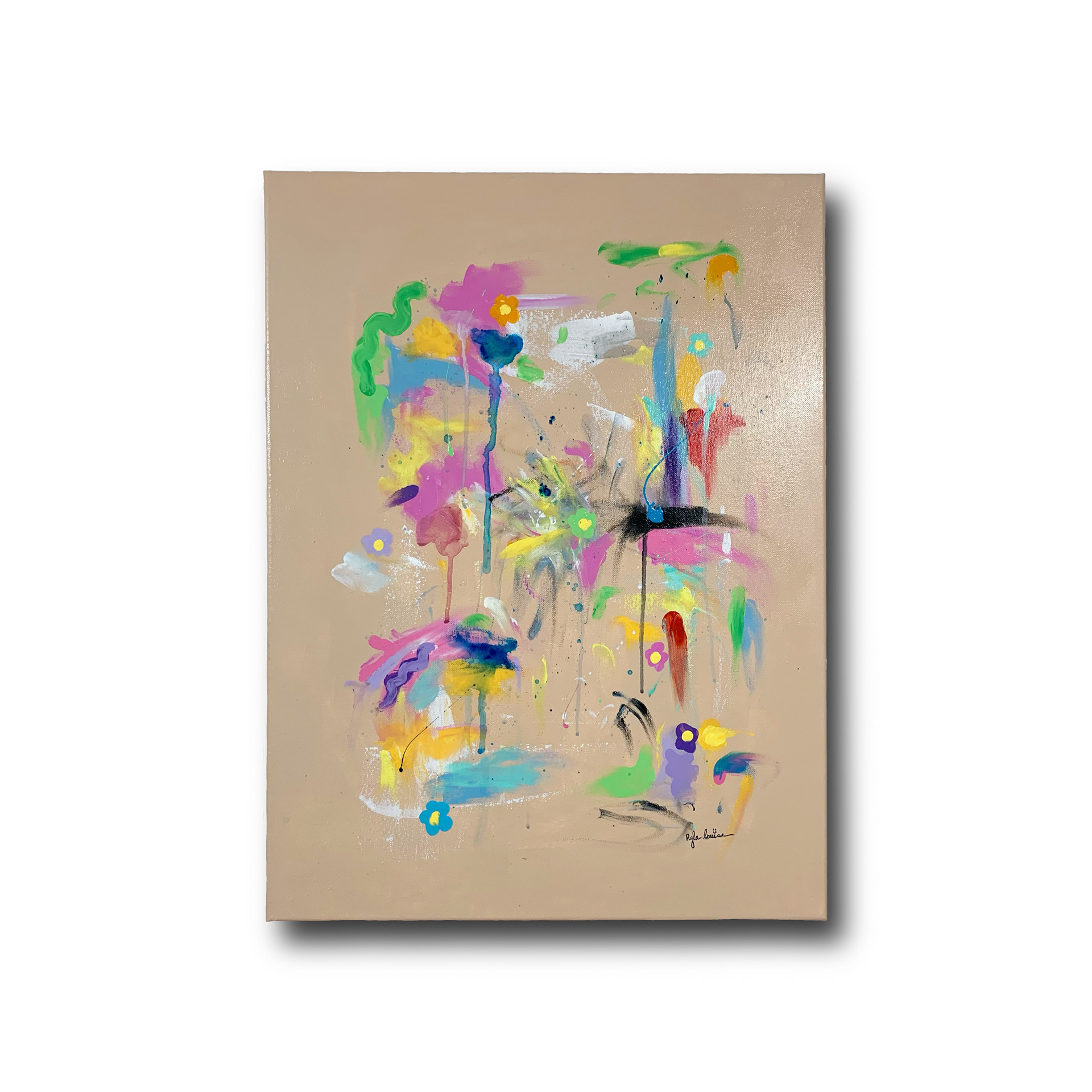 "Spring In The Village" 18 x 24" Acrylic on canvas