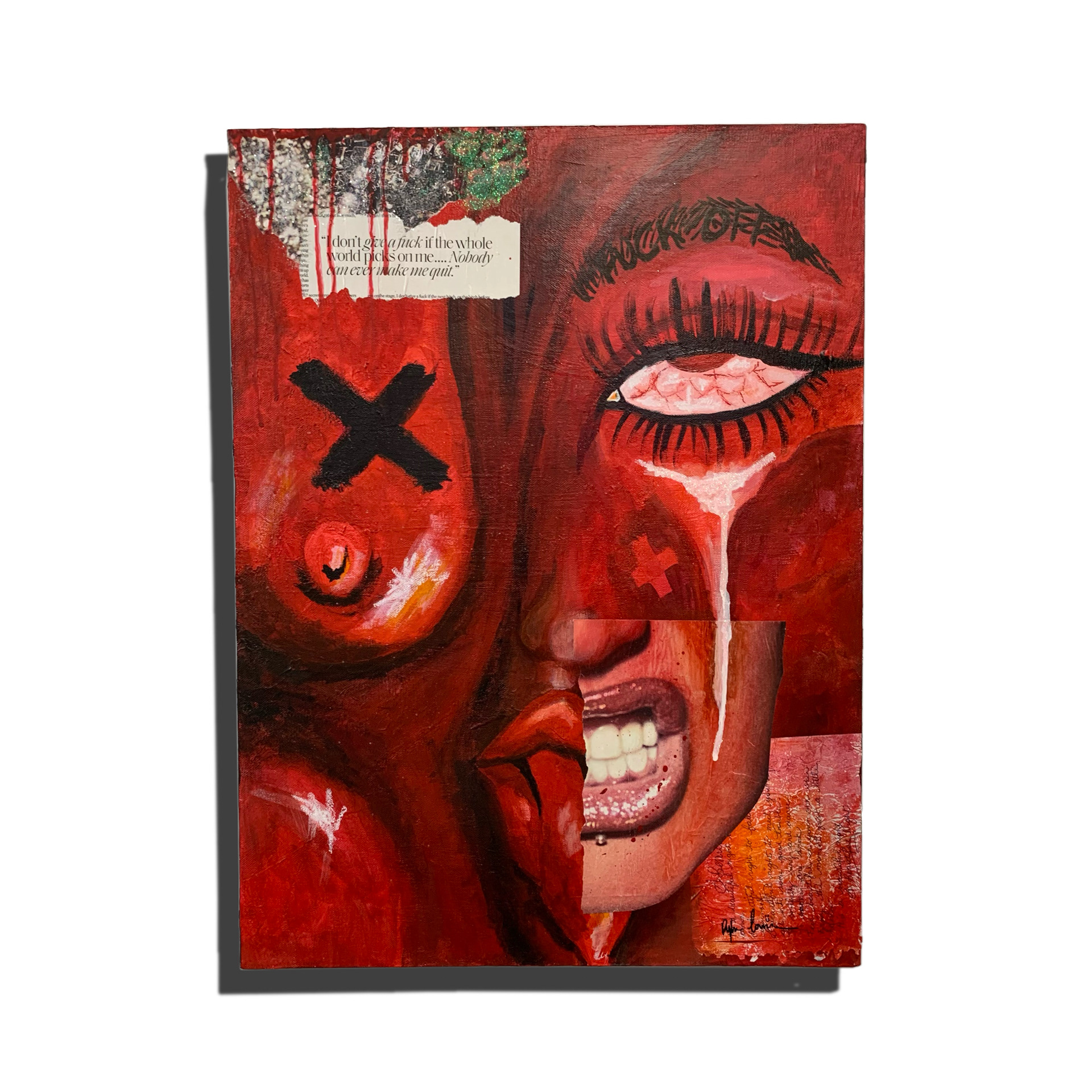 "IDGAF" 18 x 24" Acrylic on Canvas