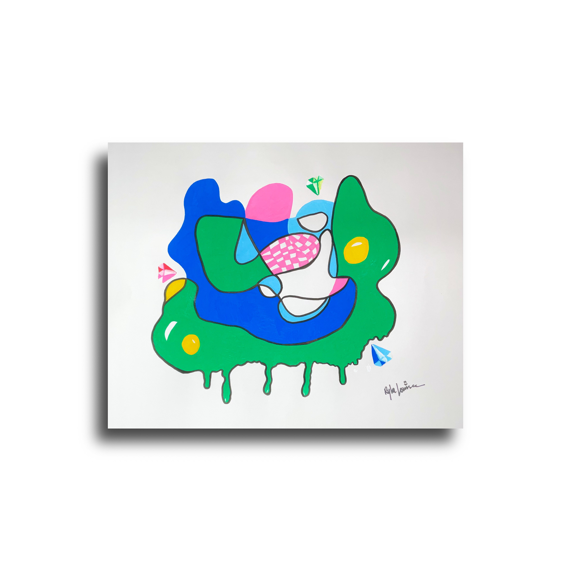 "Splurge II" 14 x 17" Acrylic Marker on 80lb Card