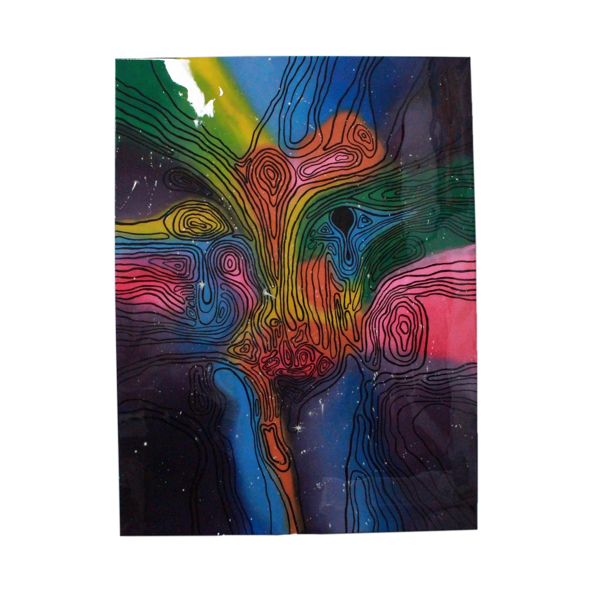 "Dali Leave Me Alone" 36 x 48" Mixed media on canvas