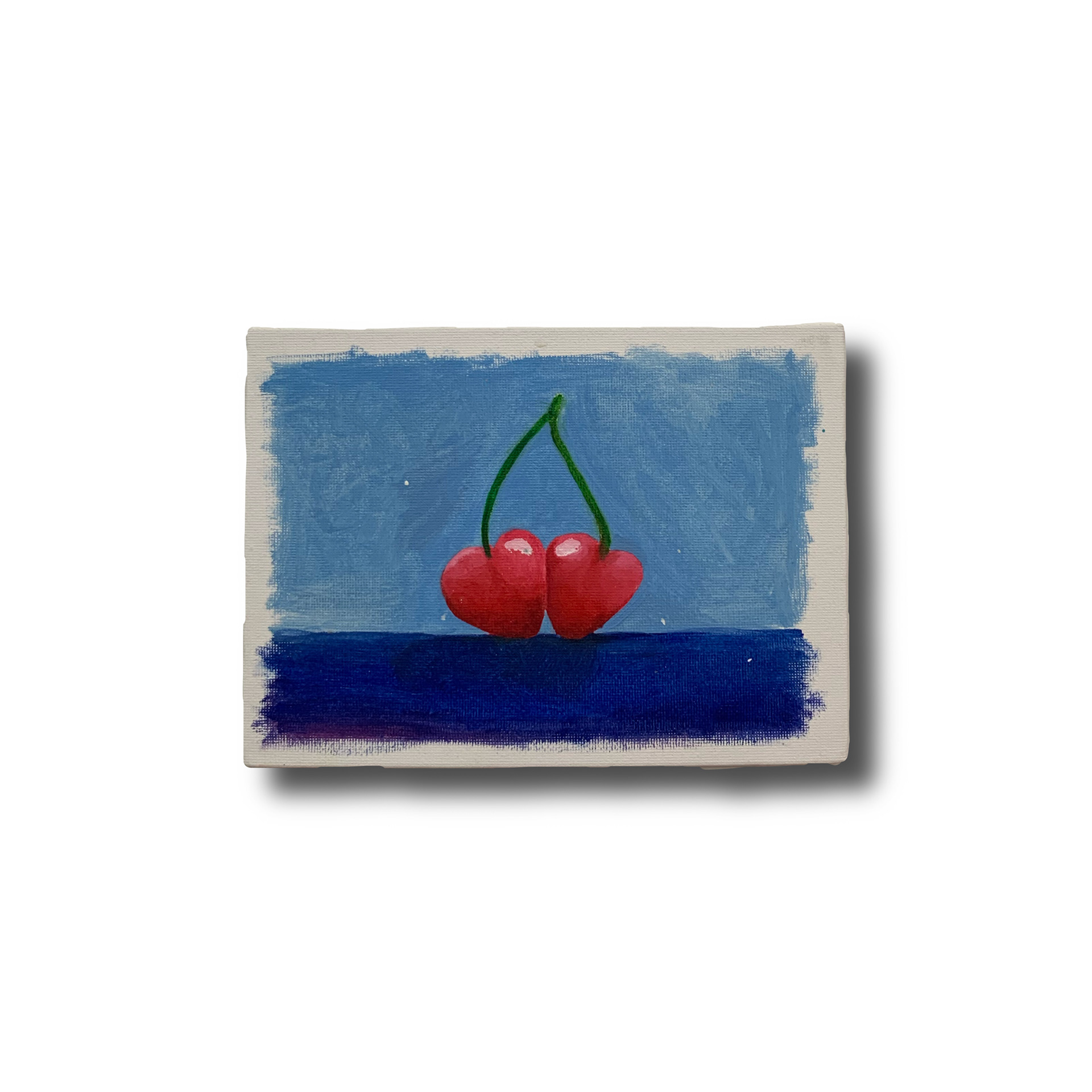 "Cherry Blues" 7 x 5" Oil on canvas card