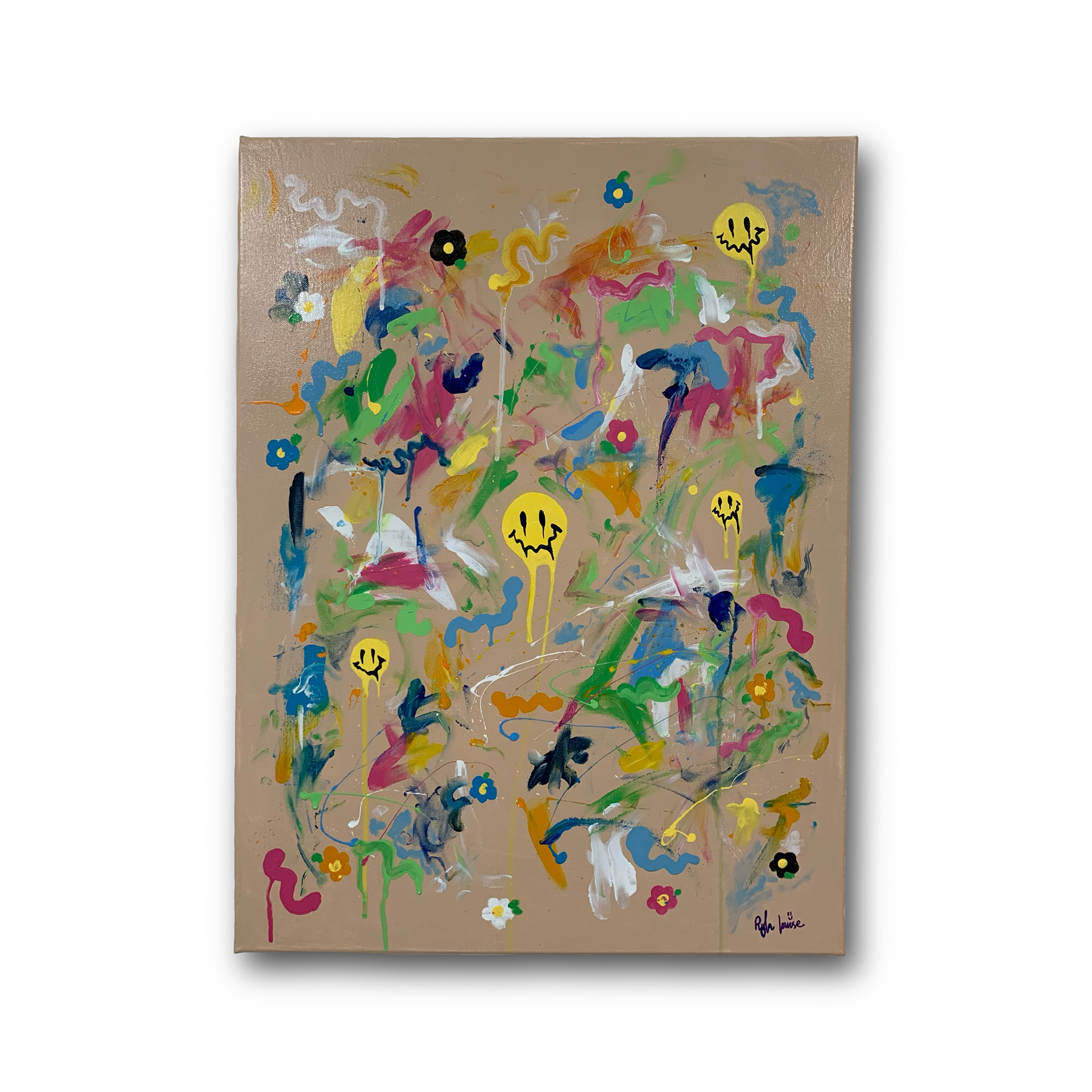 "Smiley" 18 x 24" Acrylic on canvas