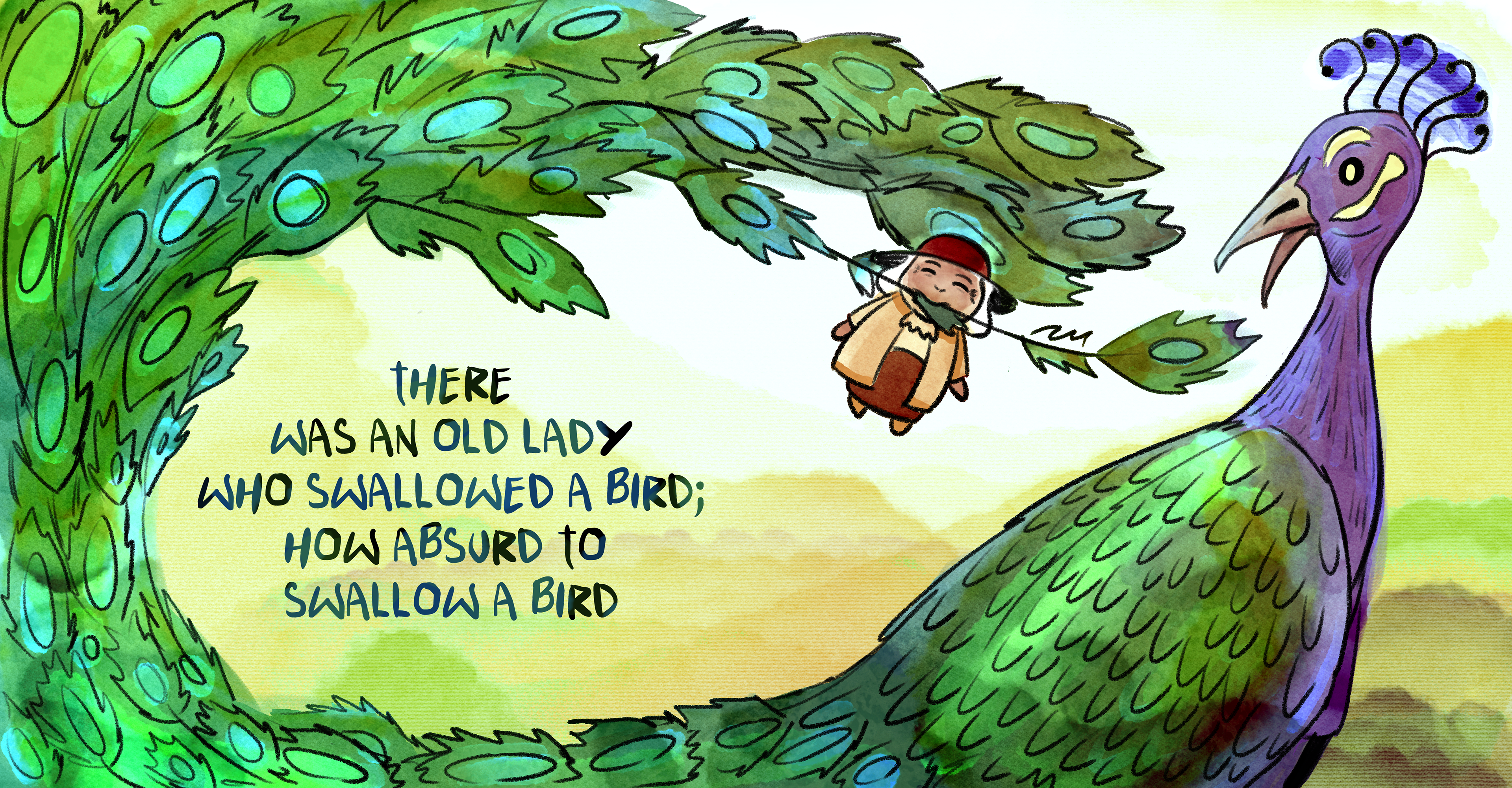 There was an Old Lady Children's Book Spread
