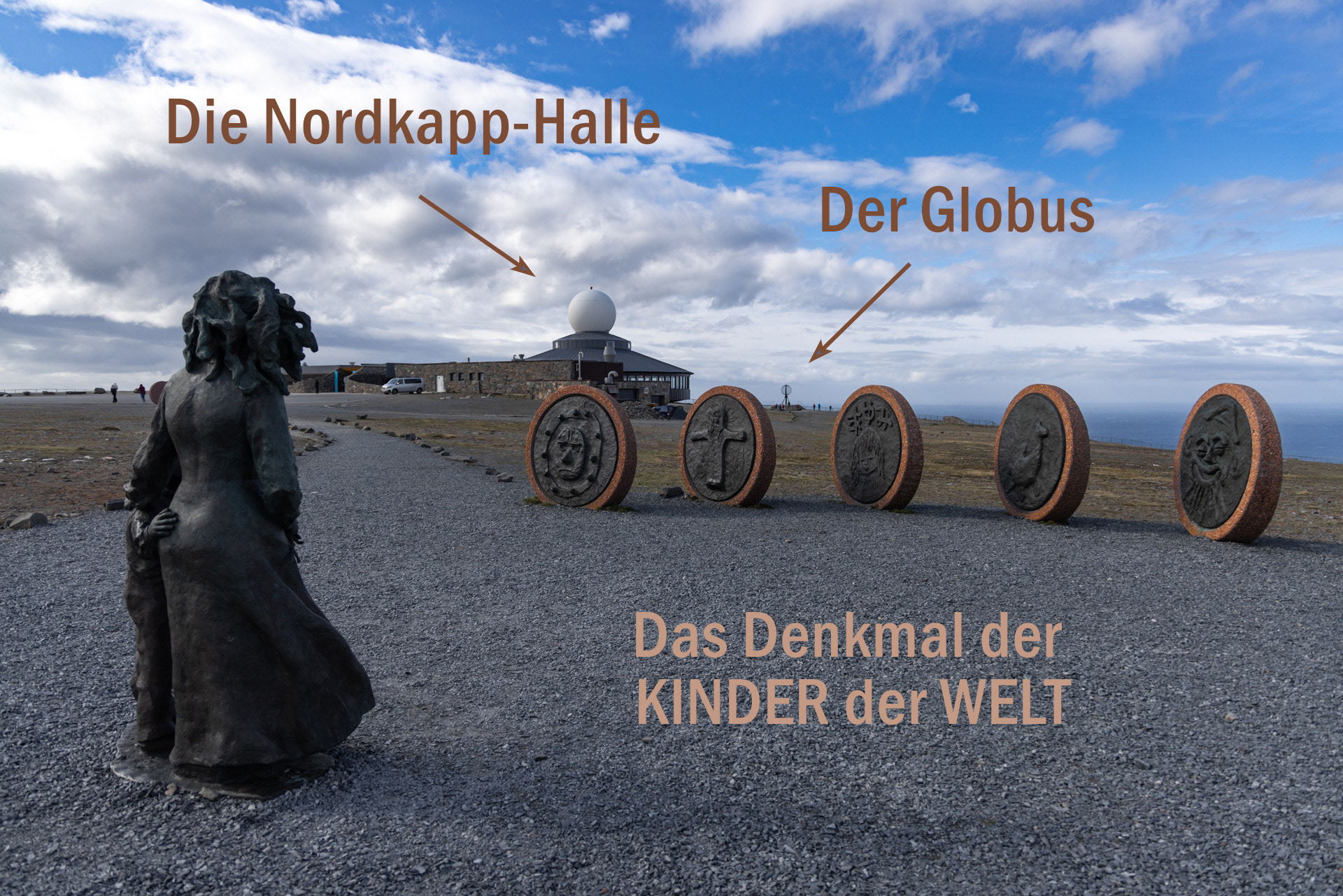 Das Nordkapp - der nördlichste vom Festland aus auf dem Straßenweg erreichbare Punkt Europas