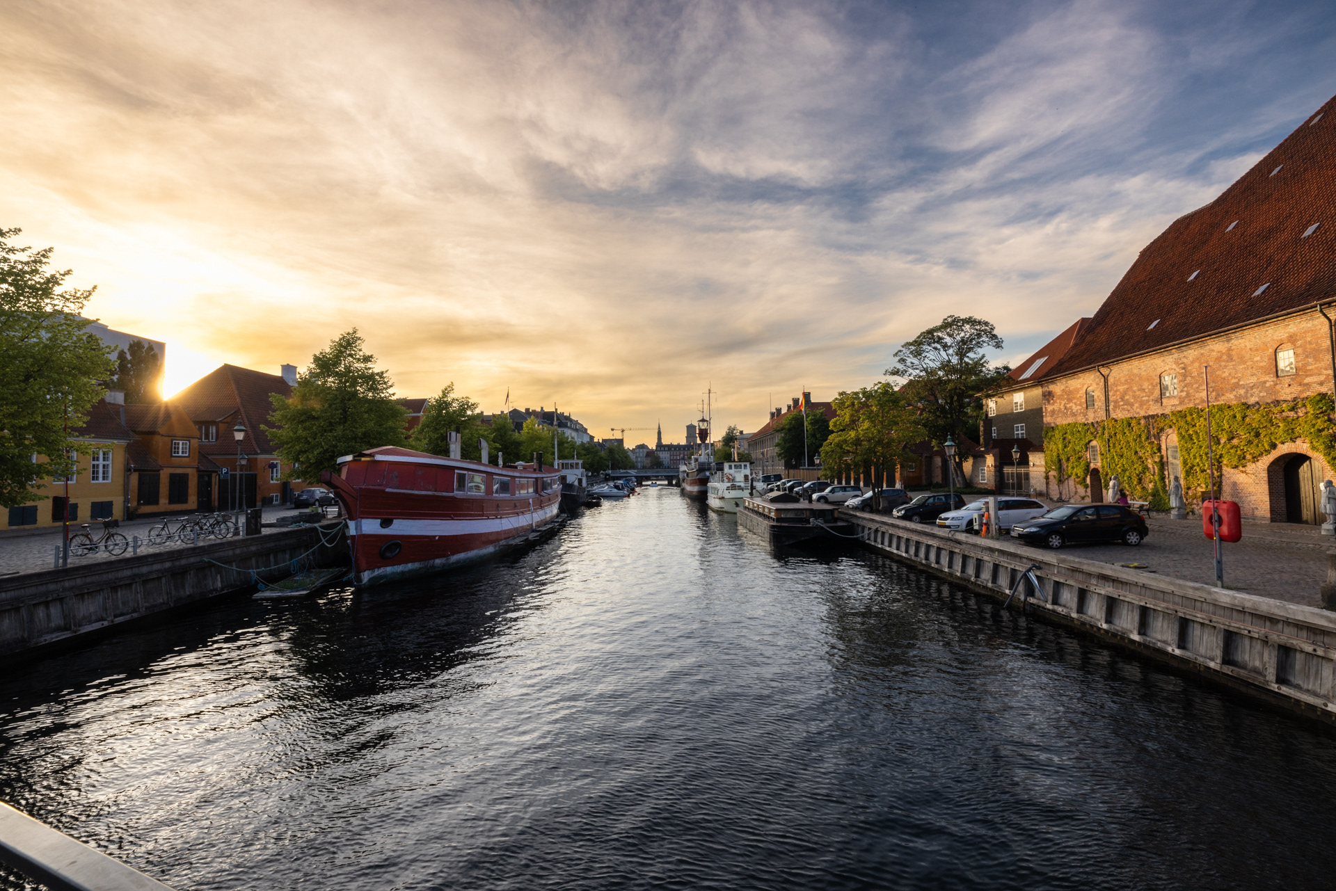 Der Frederiksholm Kanal im Zentrum von Kopenhagen