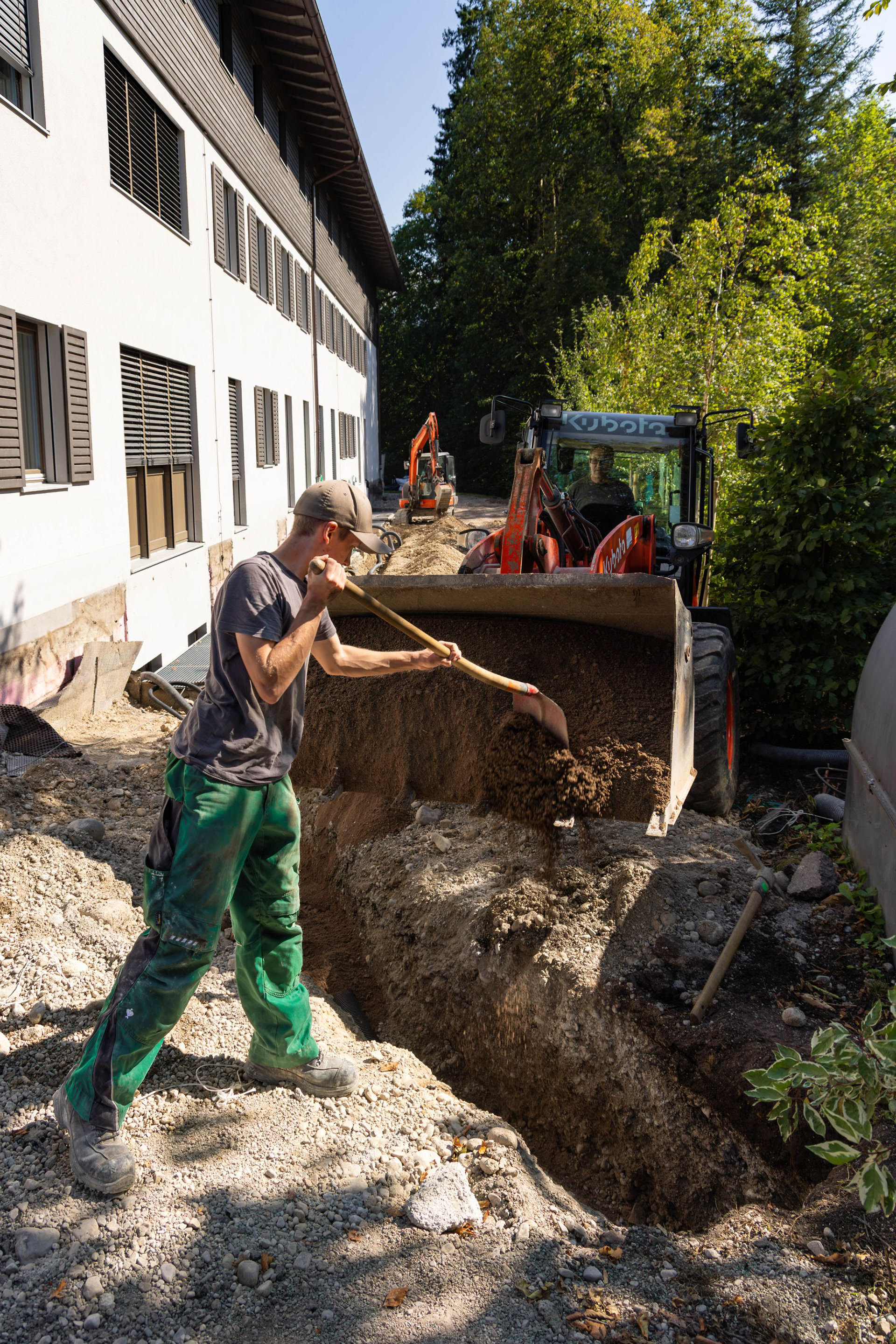 Baustellensituation im laufenden Projekt – Reichl Gartenbau