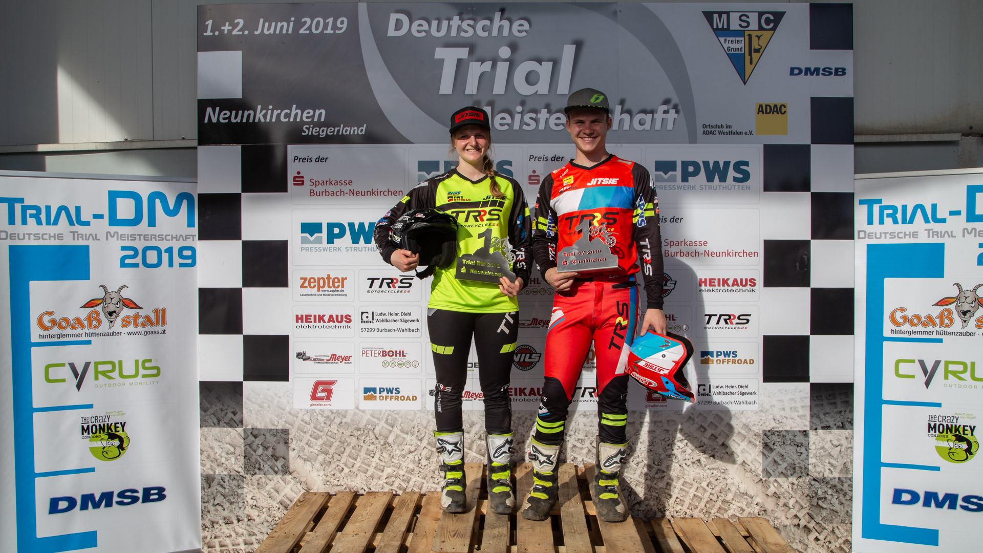 1. Lauf Trial DM 2019 in Neunkirchen - beide Siege der Meisterklassen gehen an das Team TRS Germany