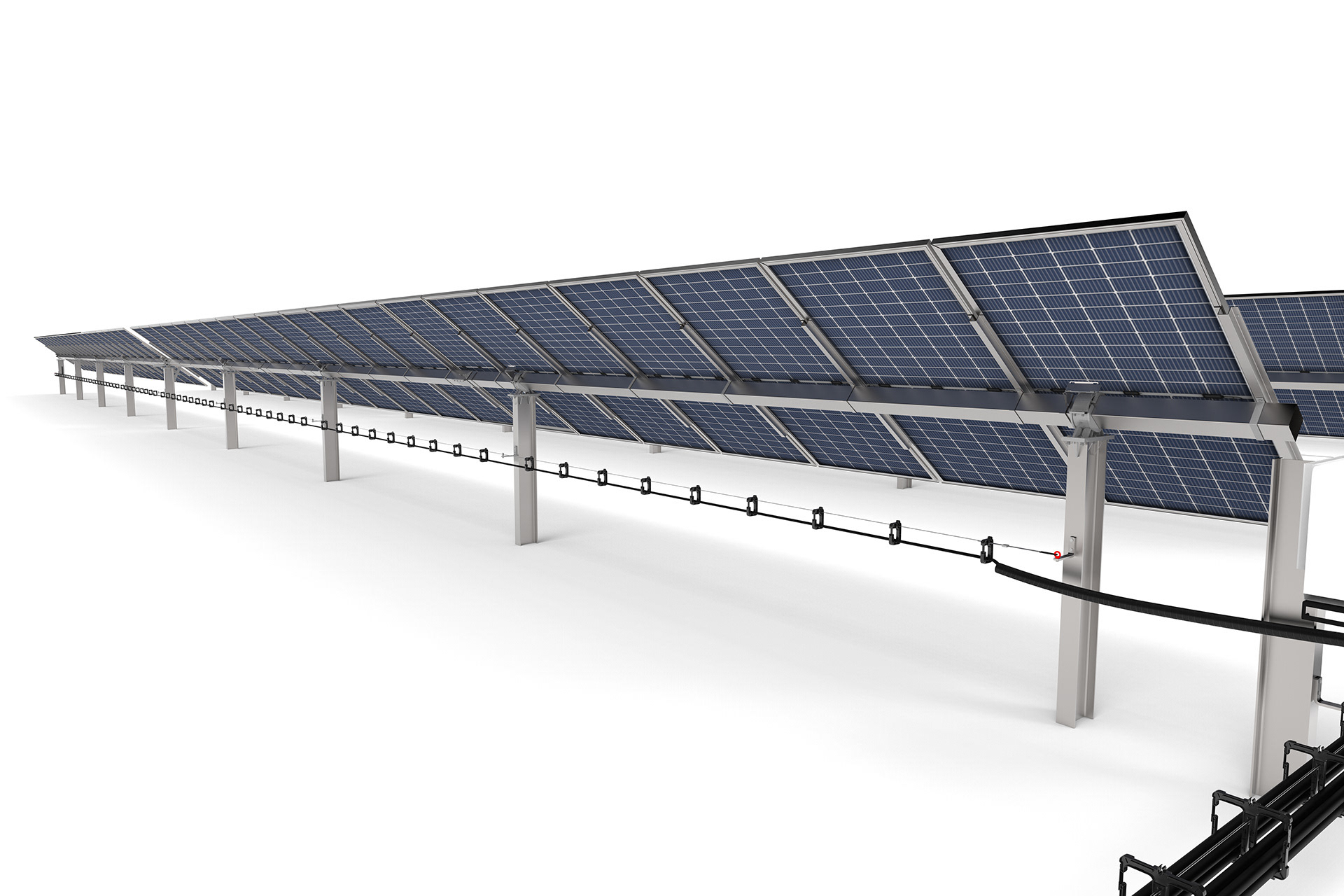 Gripple - Solar Farm Product - String Run Render 2024