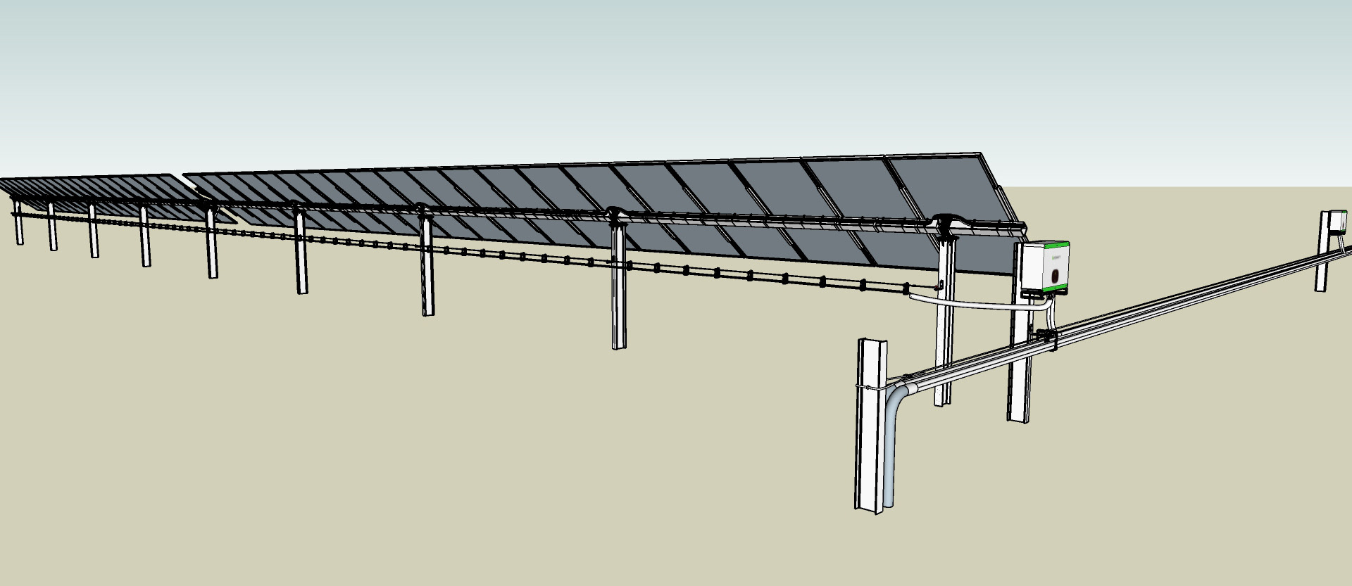 Gripple - Solar Farm Product - String Run Render 2024