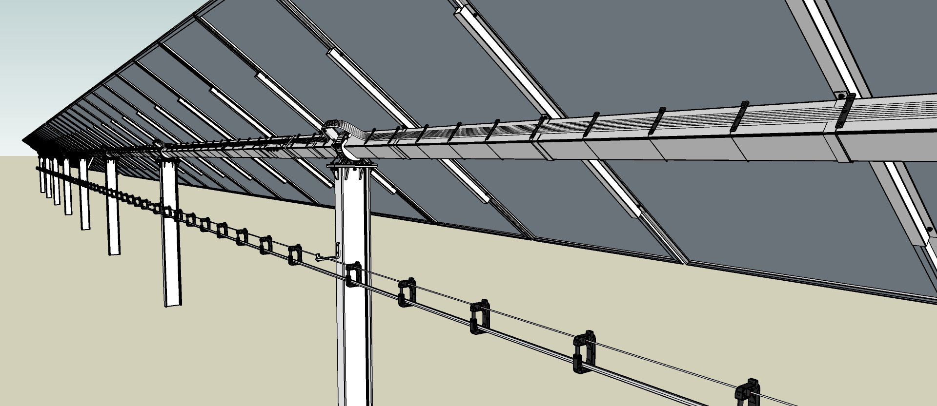 Gripple - Solar Farm Product - String Run Render 2024