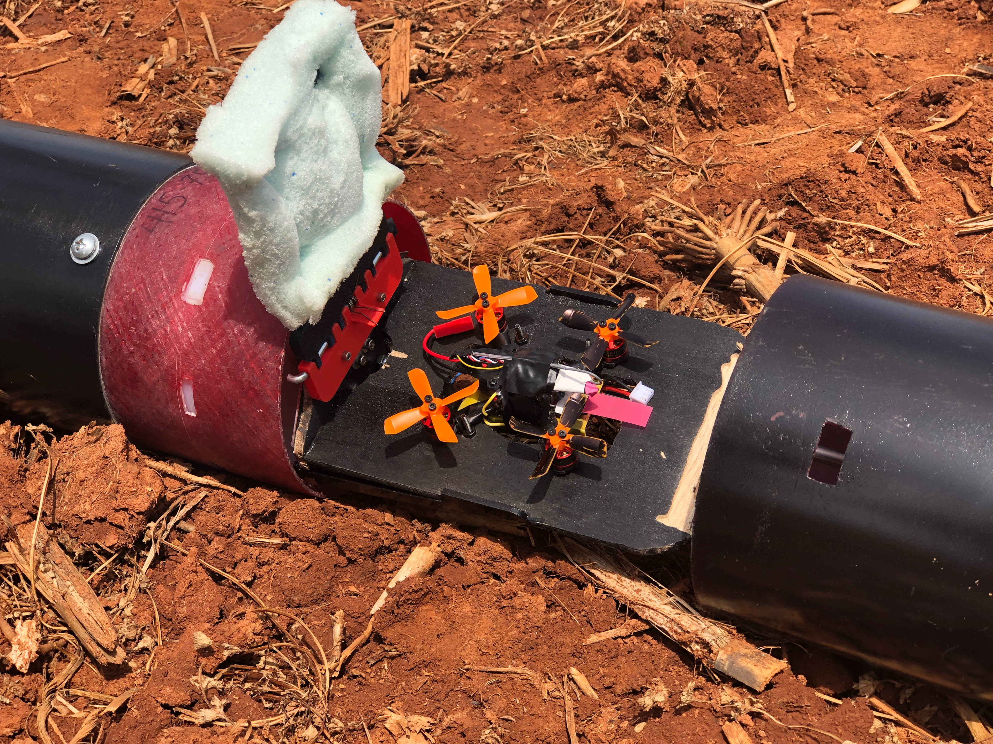 Close up of UAV after deployment.