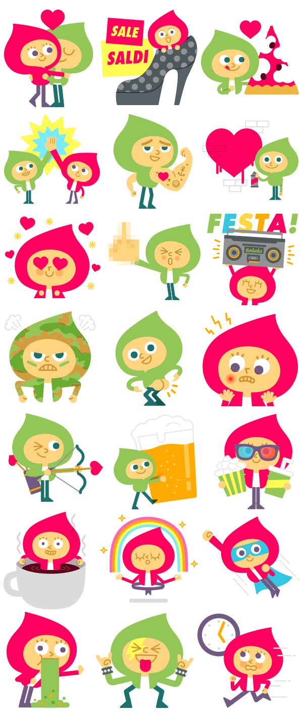 Line Stickers - Mini Friends (Free Download) on Behance