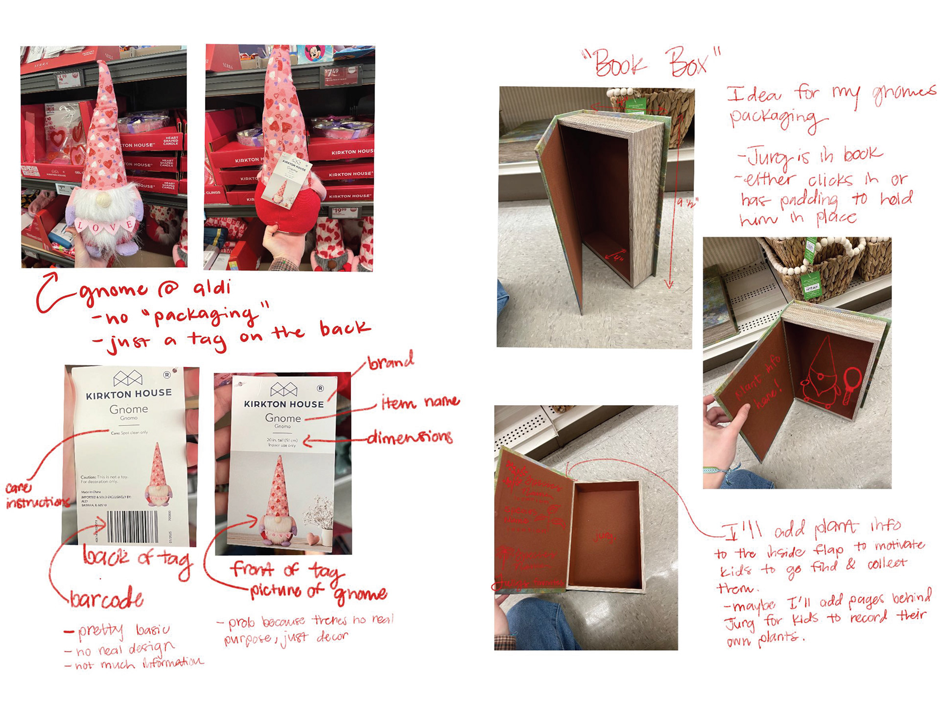 Packaging studies and diagrams to compare my product to real world packaging.